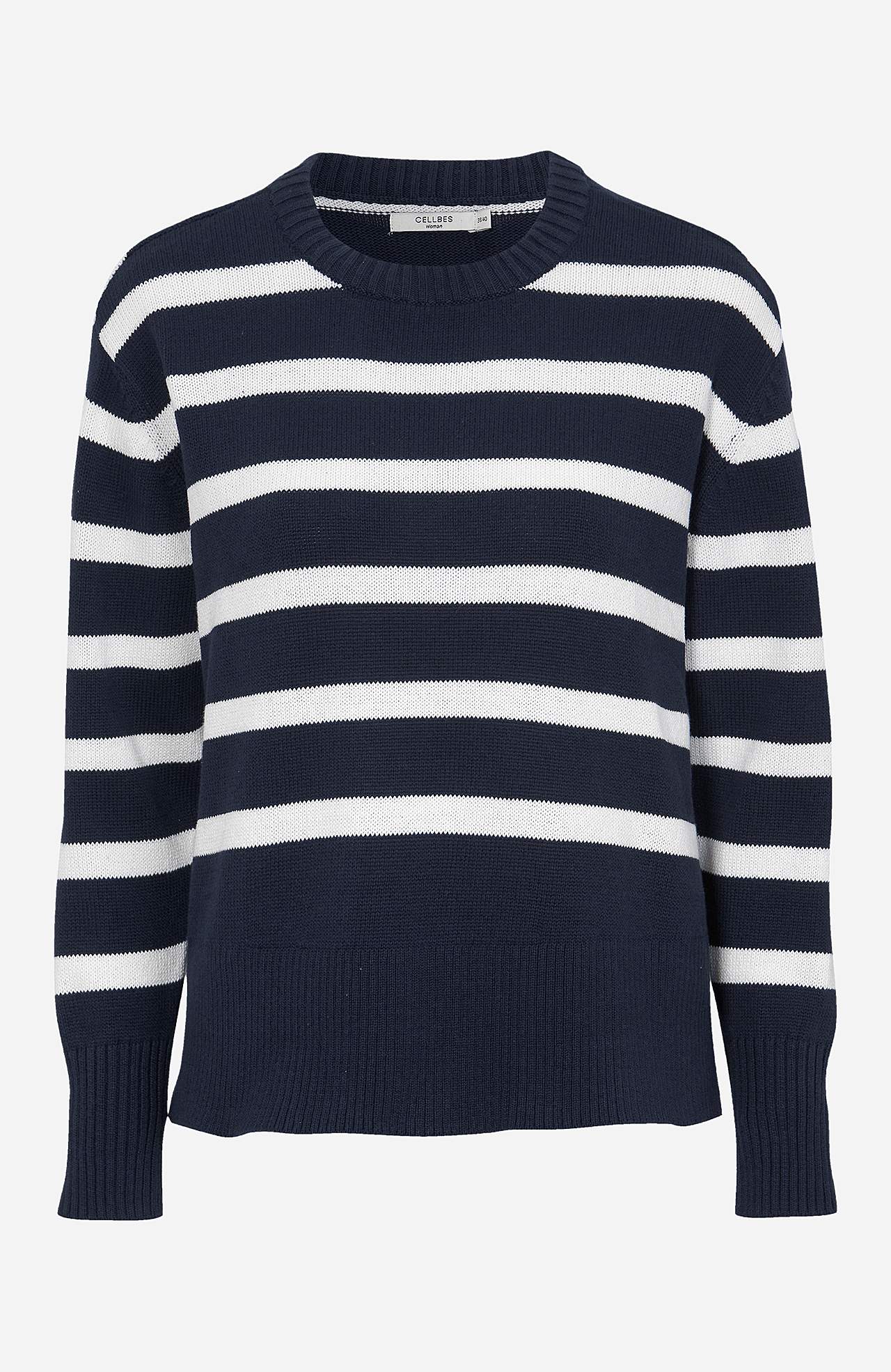 Gestreifter, kurzer Pullover Filippa