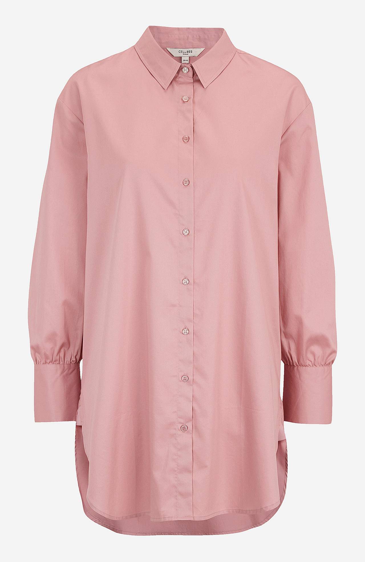 Langes Shirt aus Baumwolle-Satin
