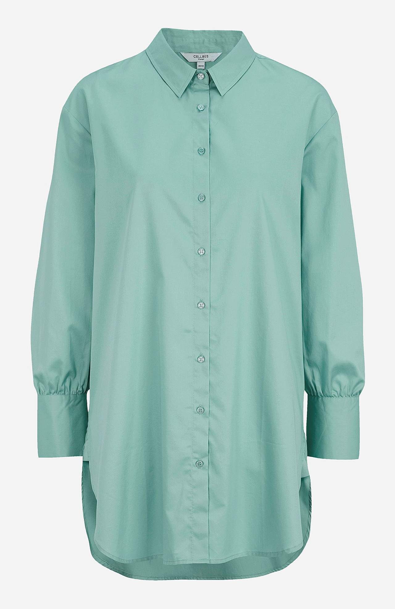 Langes Shirt aus Baumwolle-Satin Cora