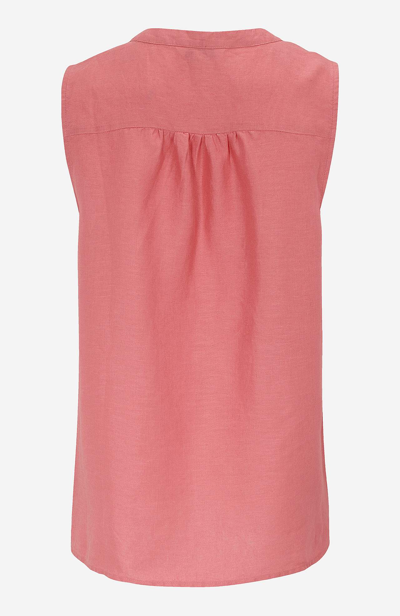 Leinen-Bluse Premium mit ärmellosem Design
