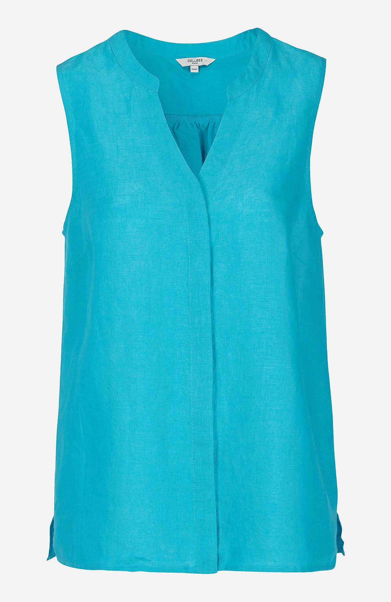 Leinen-Bluse Premium mit ärmellosem Design