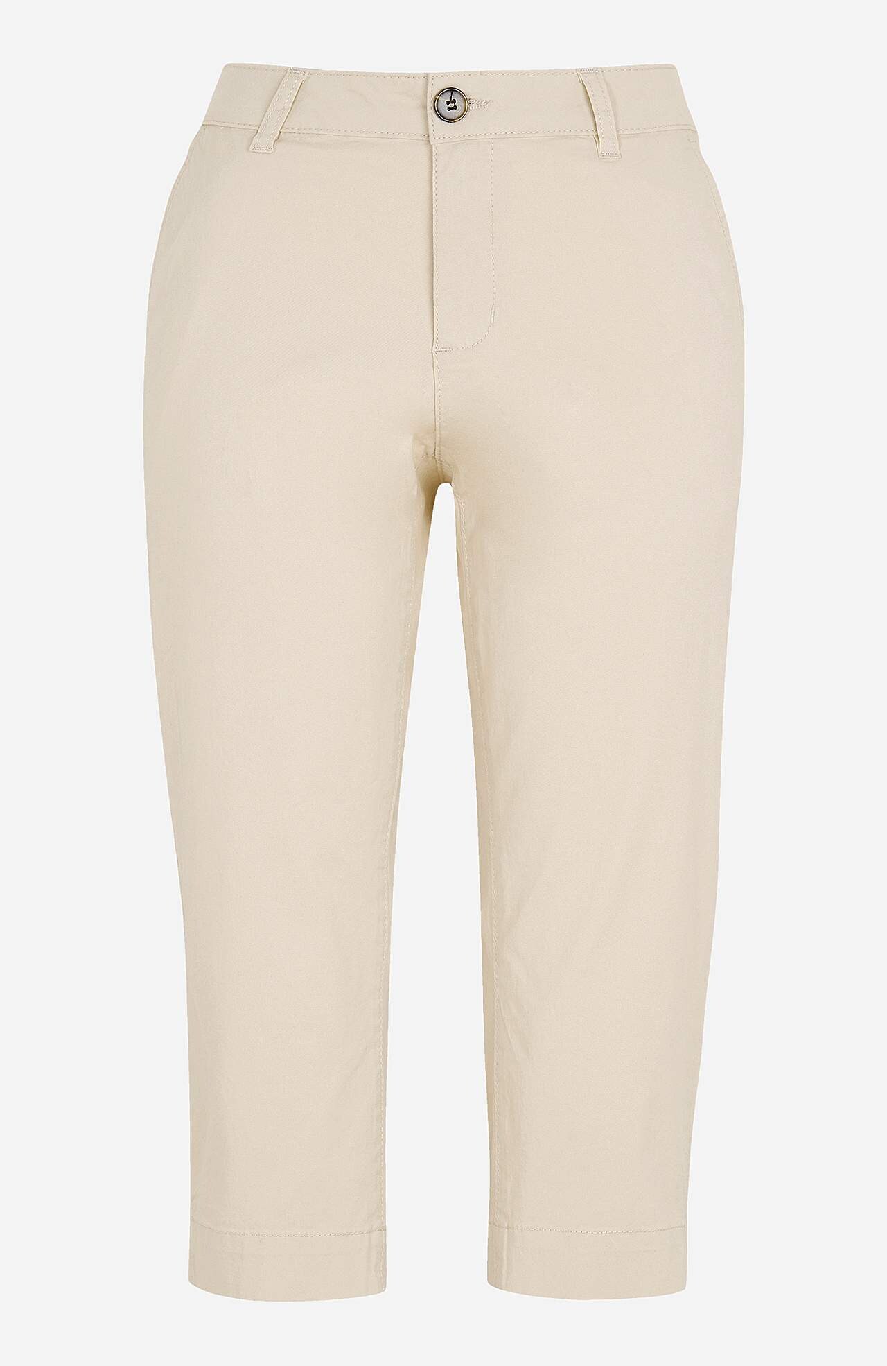 Caprihose aus Stretch-Baumwoll-Köper