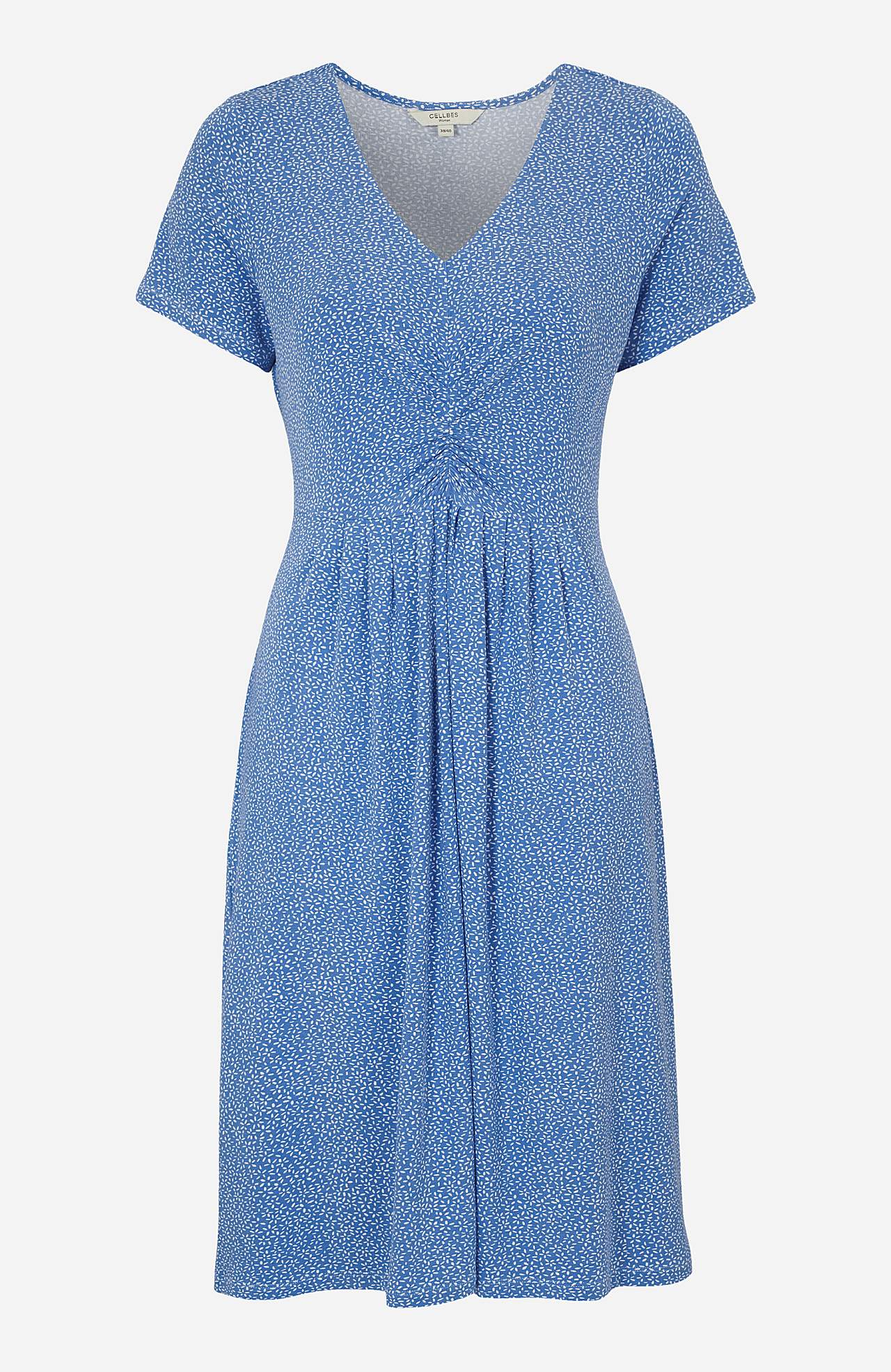 Gemustertes, kurzärmliges Jerseykleid Jenna