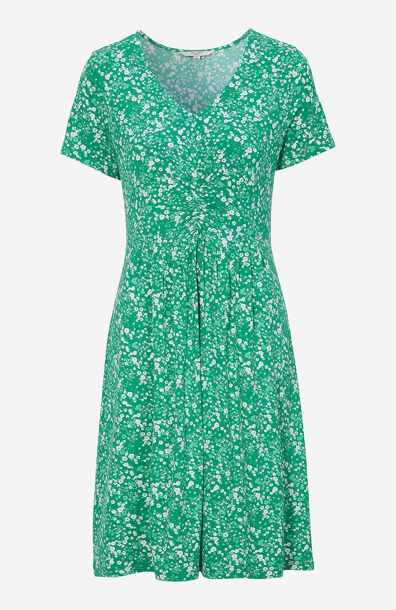 Gemustertes, kurzärmliges Jerseykleid Jenna
