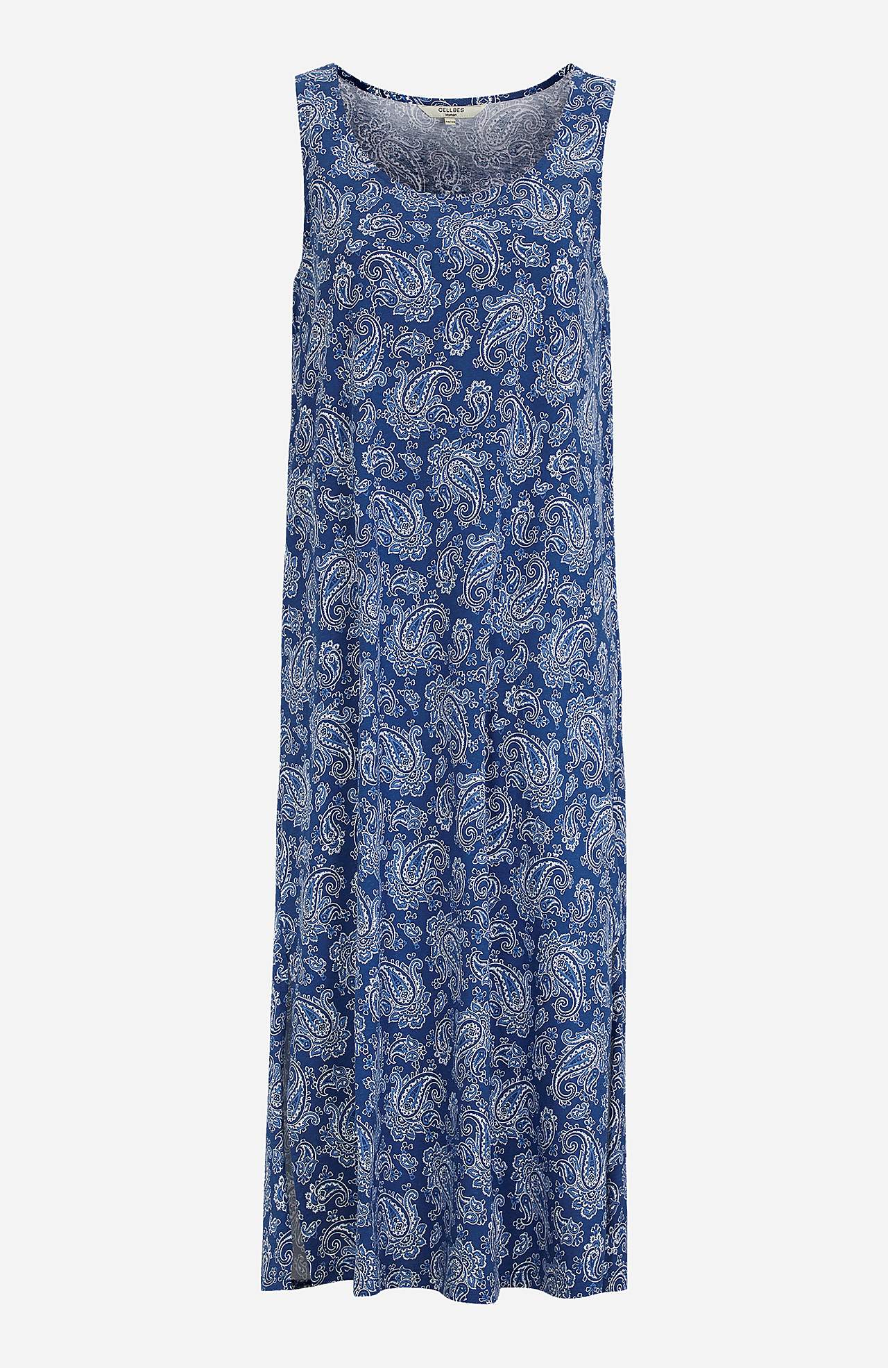 Langes, gemustertes Jerseykleid