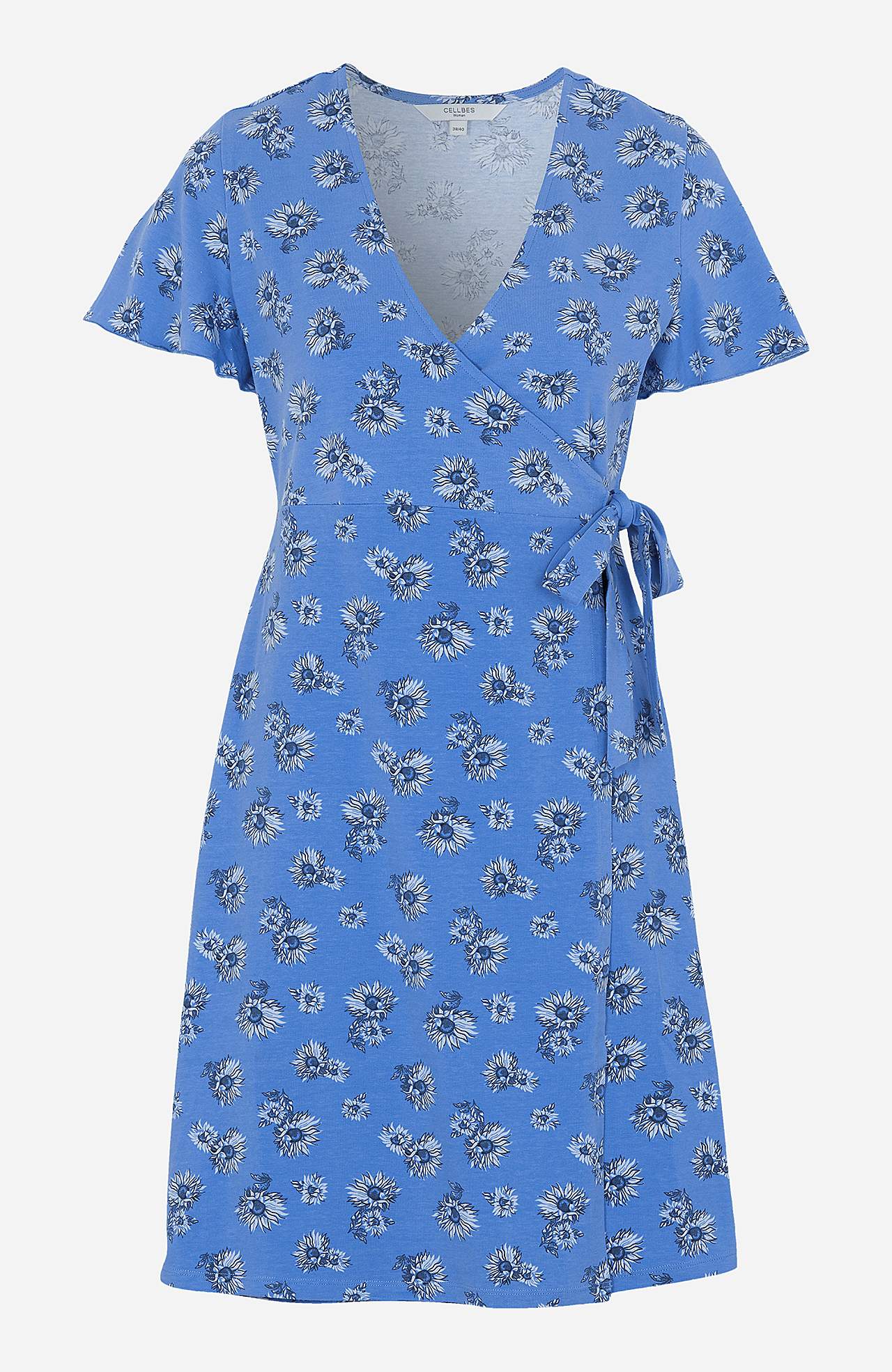Blumiges Wickelkleid