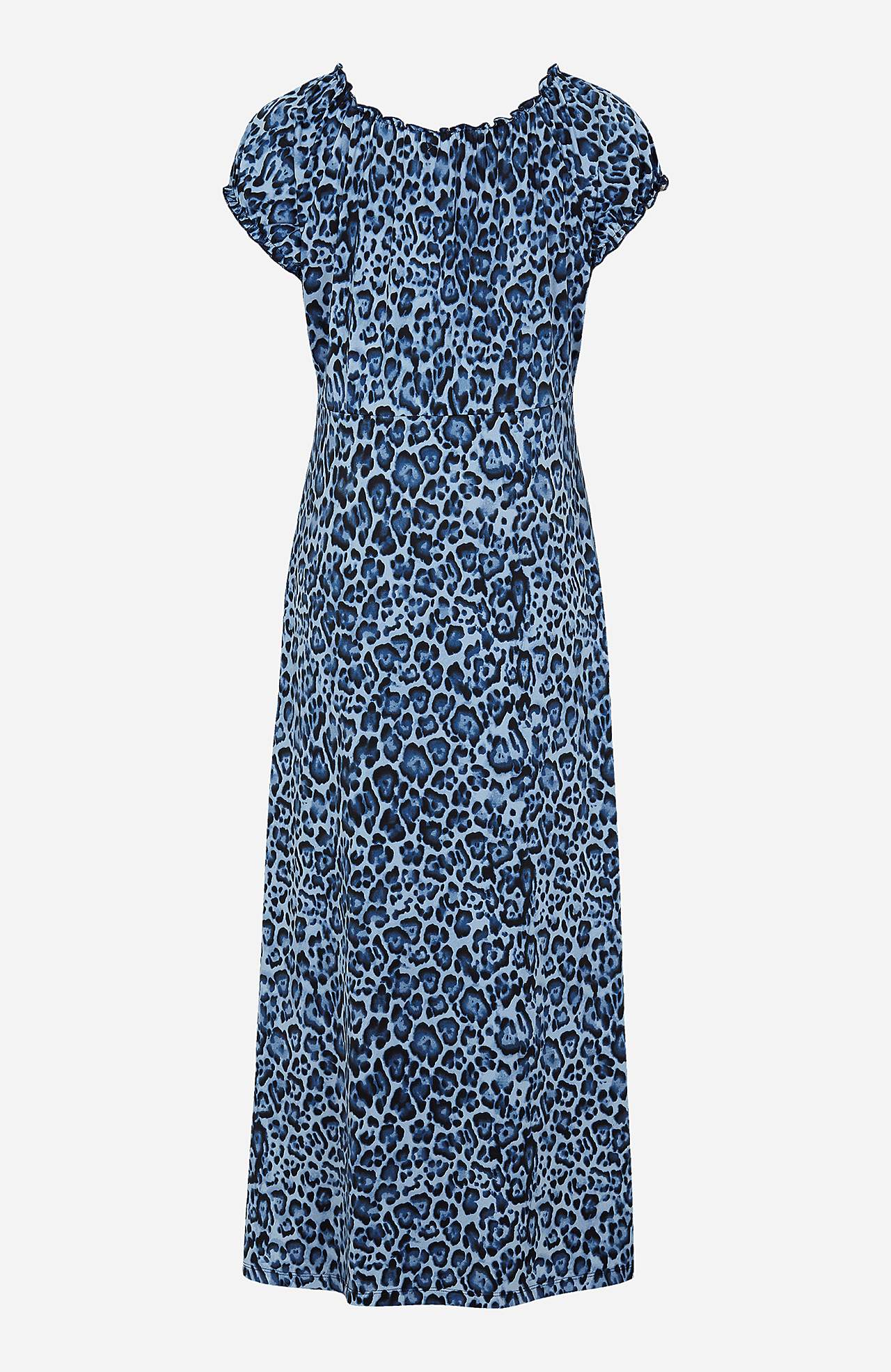 Langes, gemustertes schulterfreies Kleid