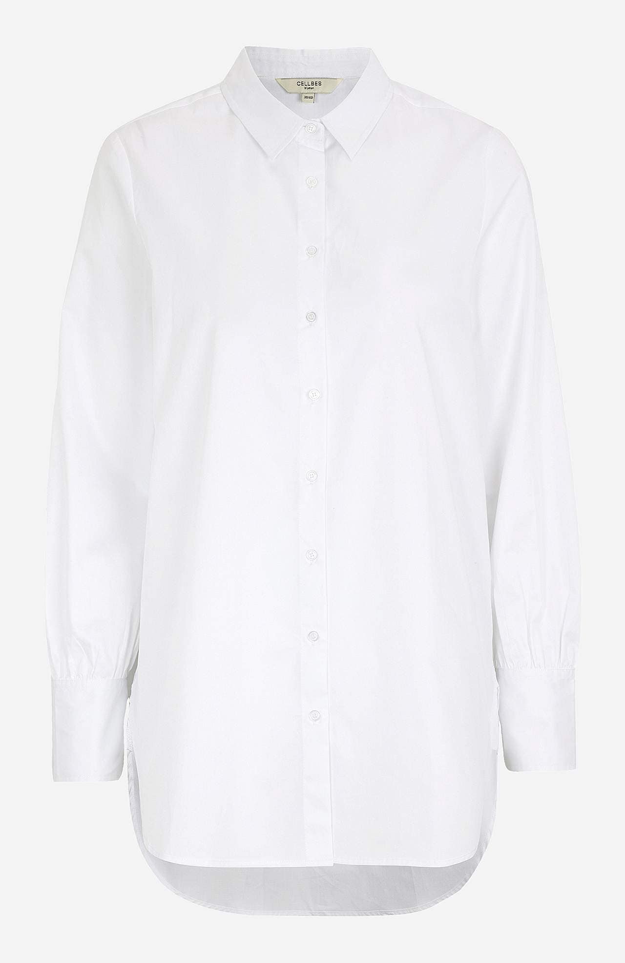 Langes Hemd aus Baumwolle-Satin