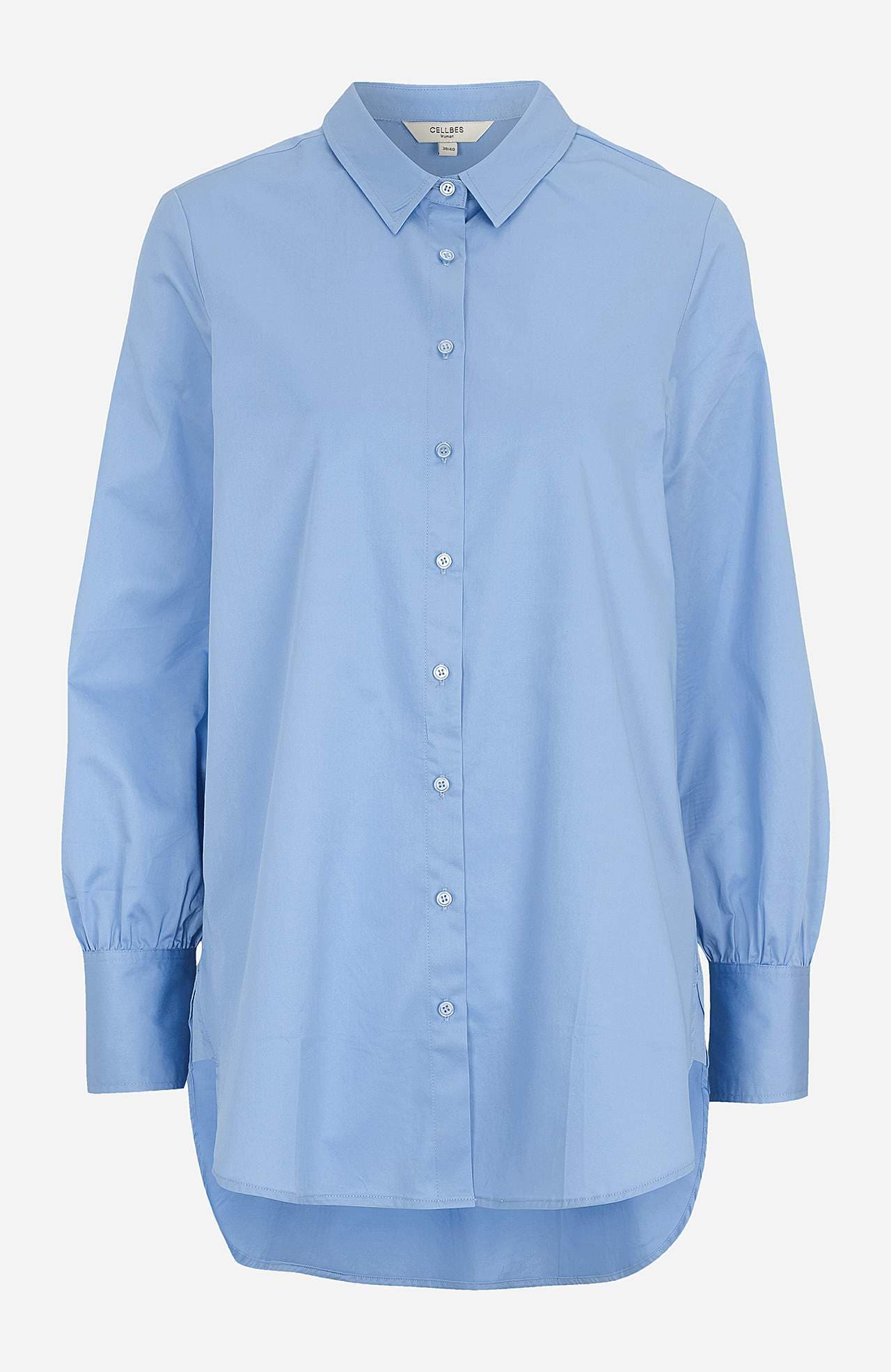 Langes Hemd aus Baumwolle-Satin