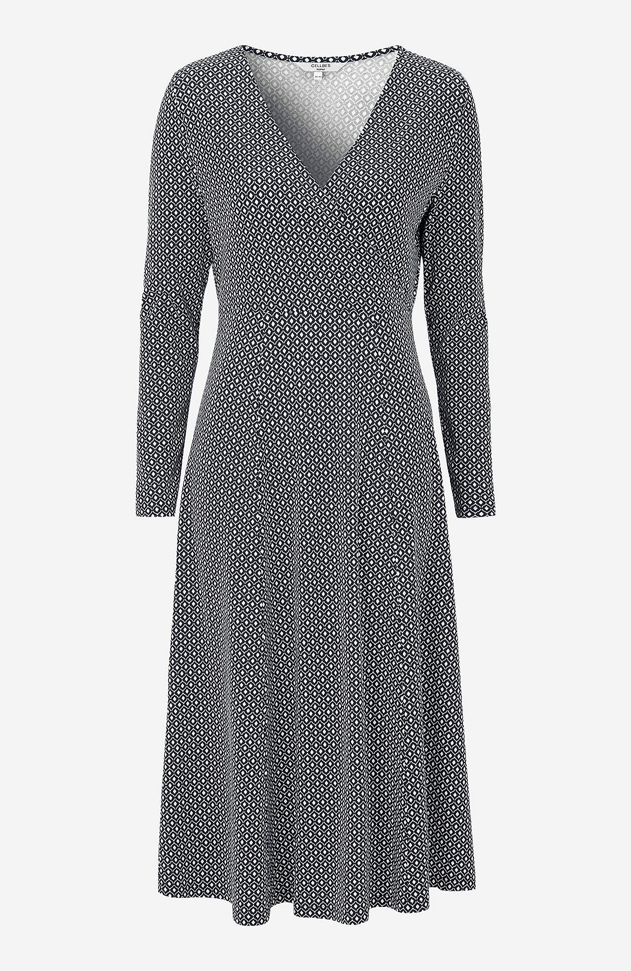 Gemustertes Front-Wickelkleid aus Jersey Elina