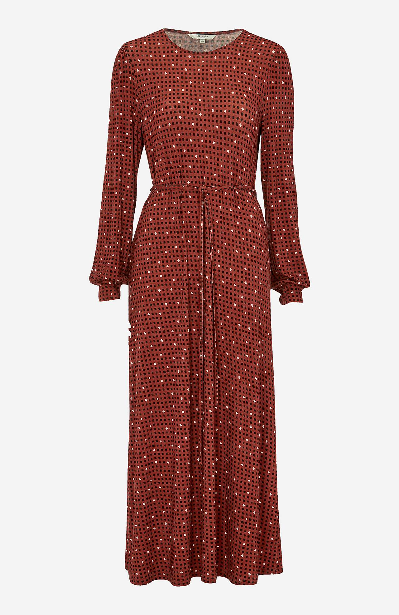 Gemustertes, langes Jerseykleid Joan