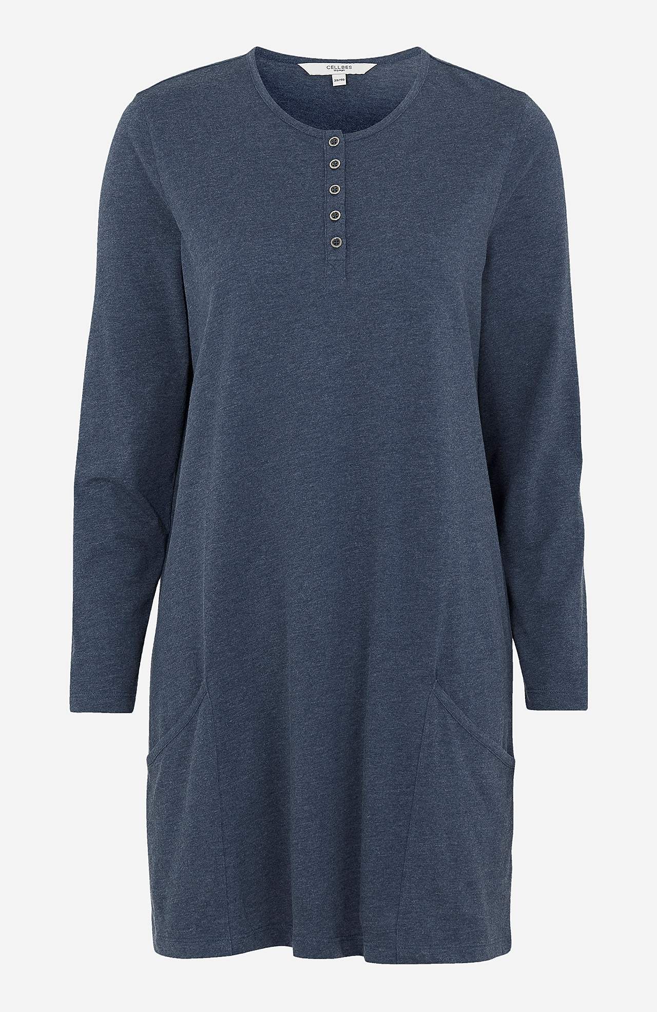 Langärmlige Jersey-Tunika mit Taschen Hilda
