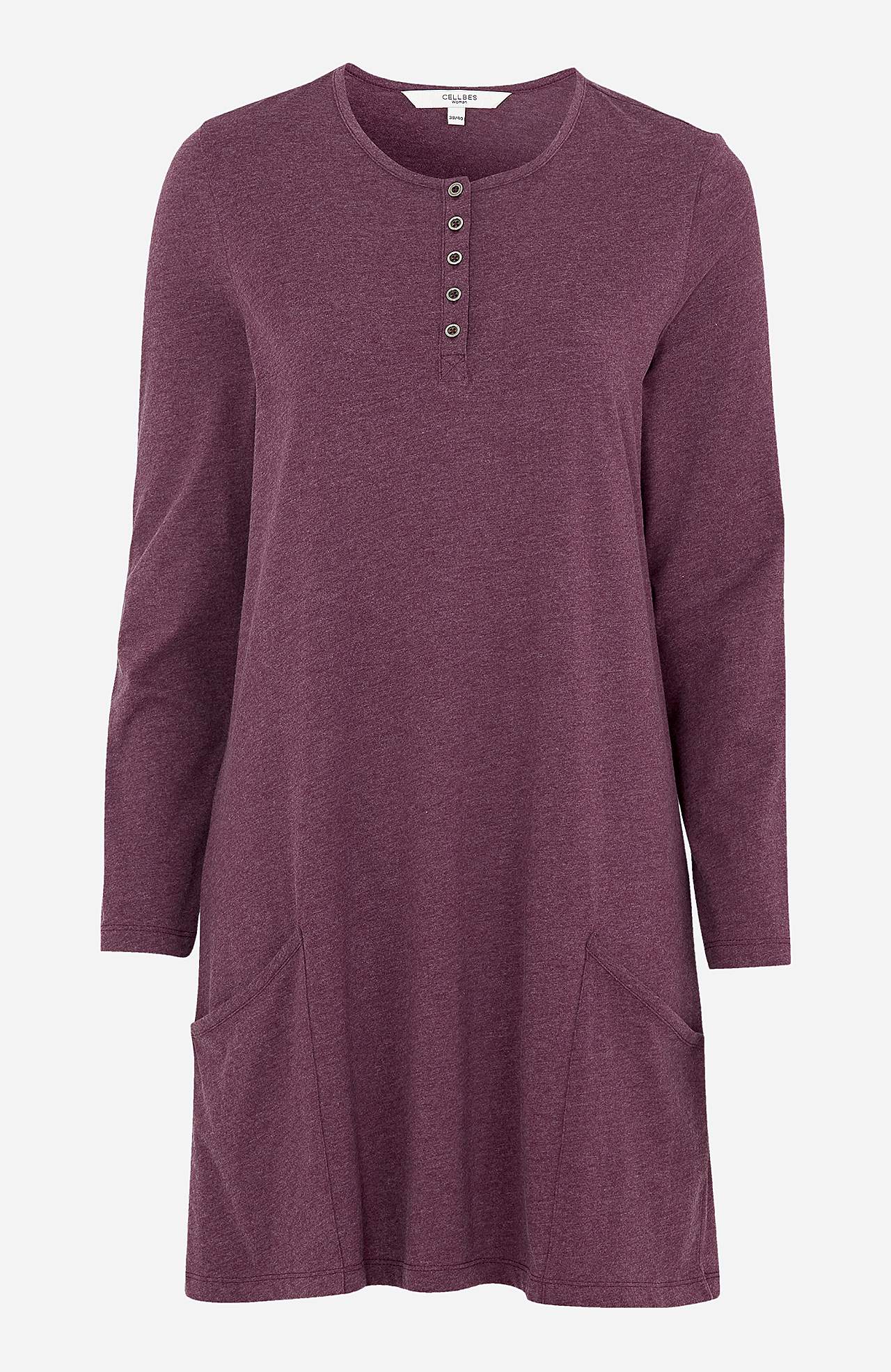 Langärmlige Jersey-Tunika mit Taschen Hilda