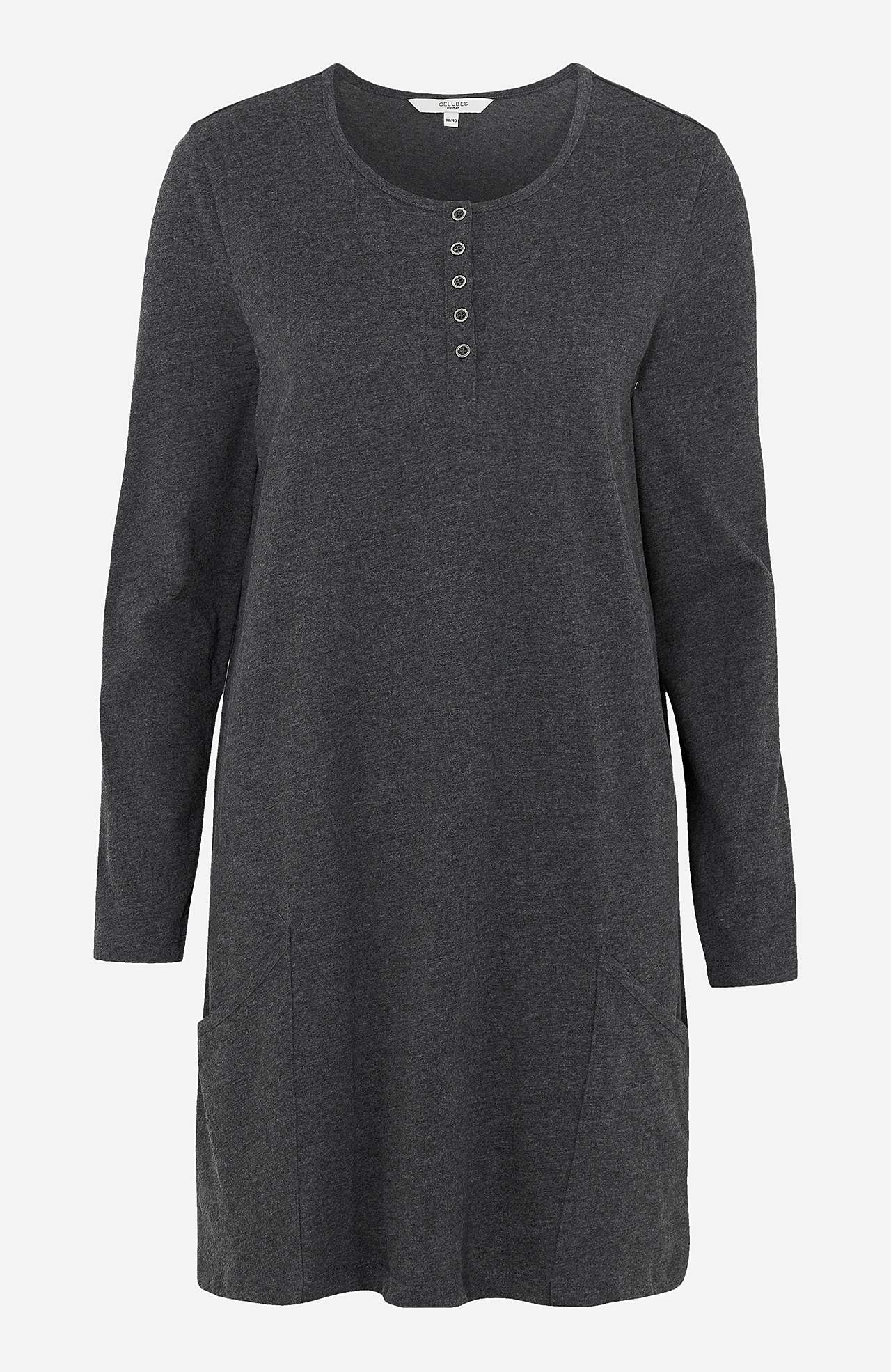 Langärmlige Jersey-Tunika mit Taschen Hilda
