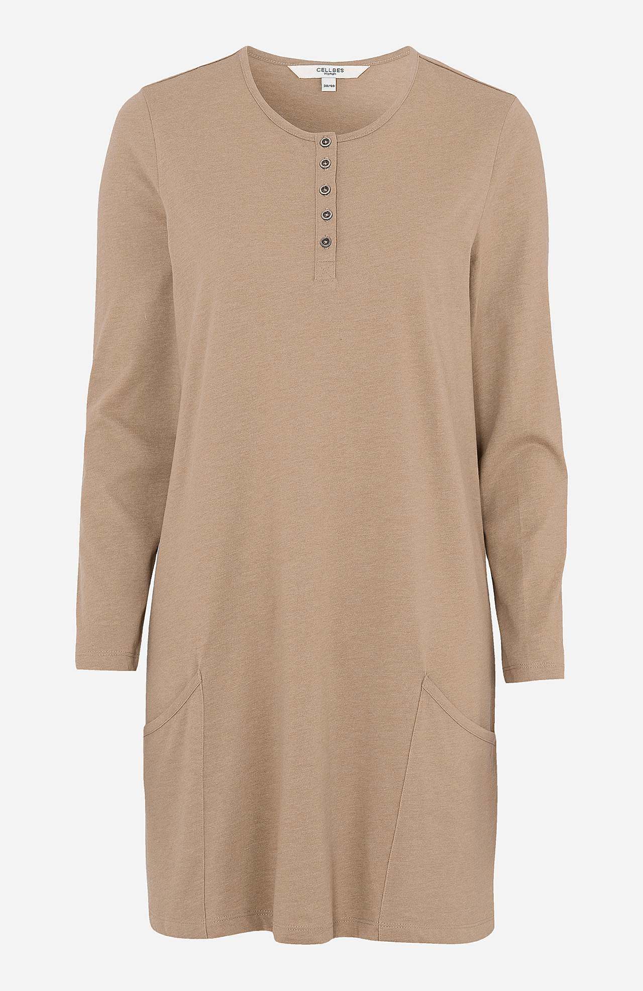 Langärmlige Jersey-Tunika mit Taschen Hilda