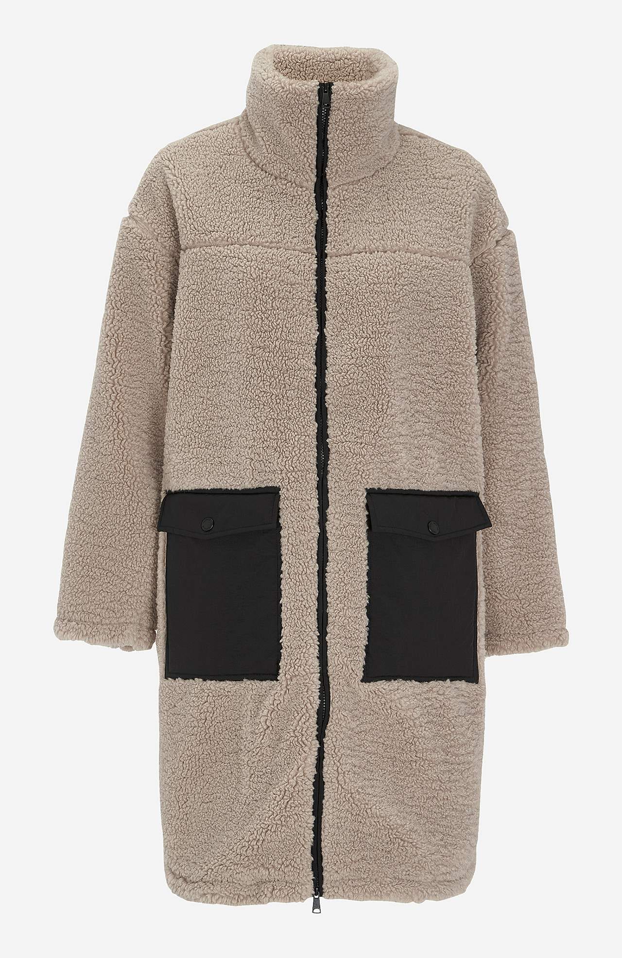 Fleecejacke mit hohem Kragen