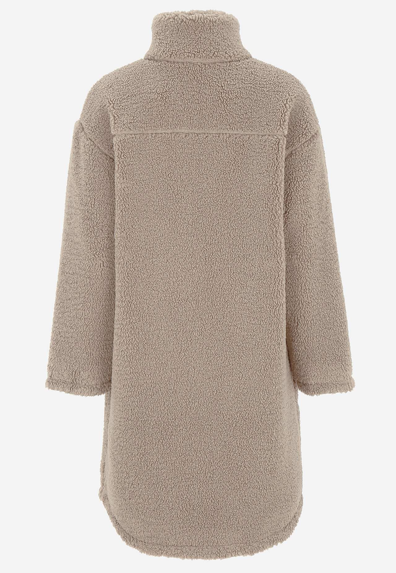 Fleecejacke mit hohem Kragen