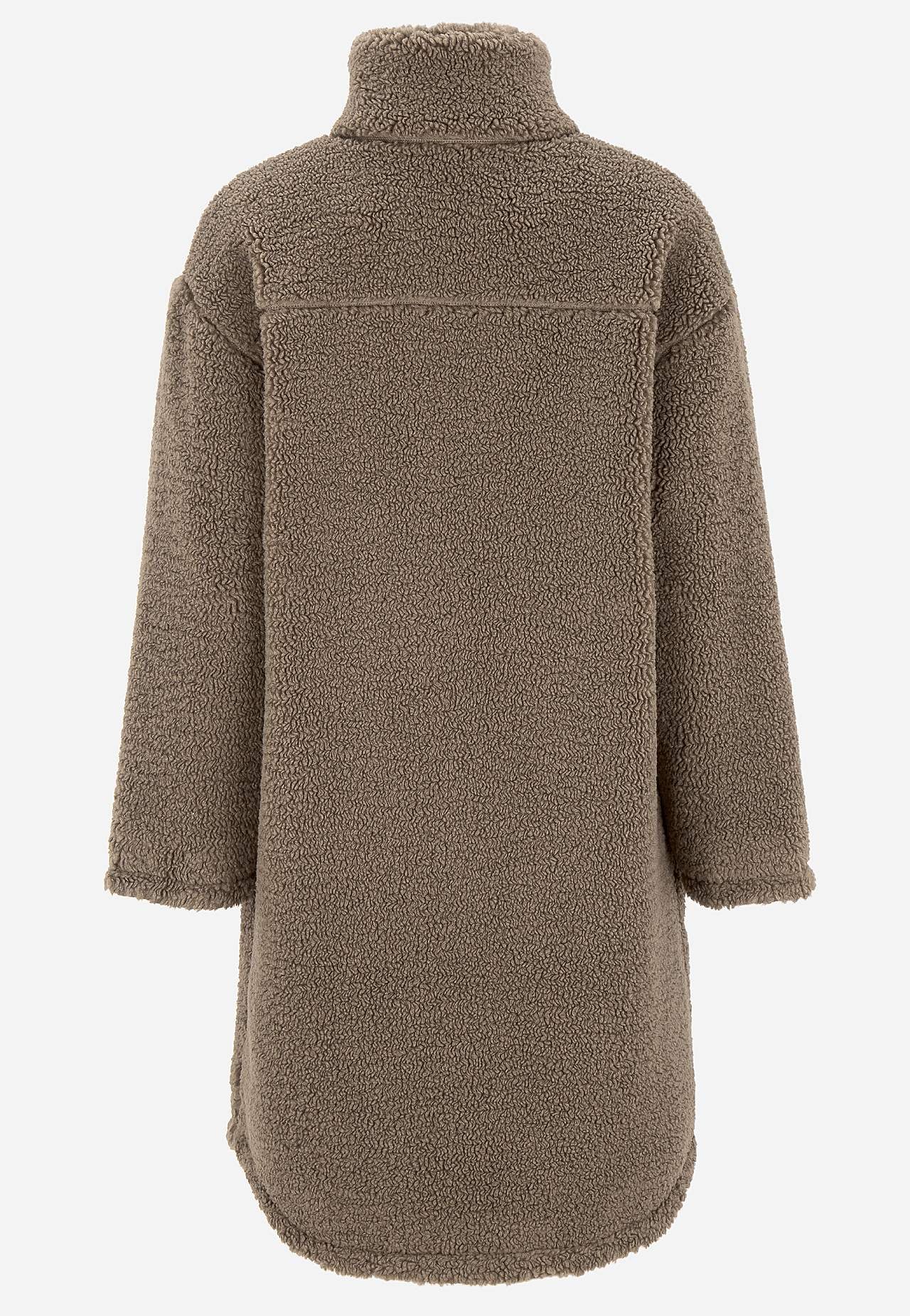 Fleecejacke mit hohem Kragen