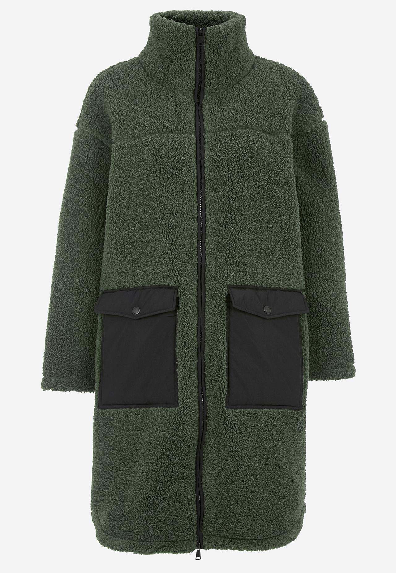 Fleecejacke mit hohem Kragen