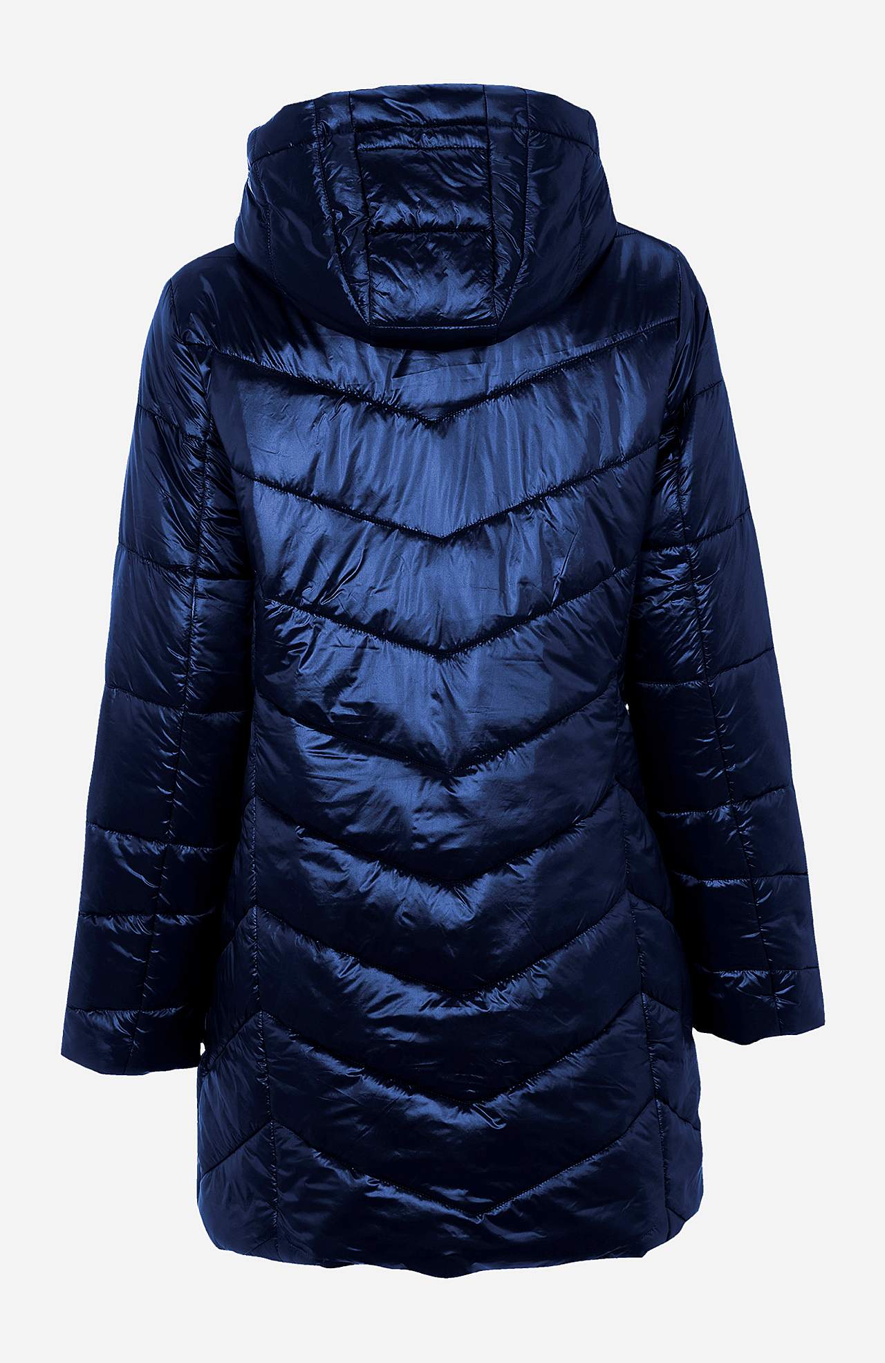 Gepolsterte Jacke mit schimmerndem Stoff