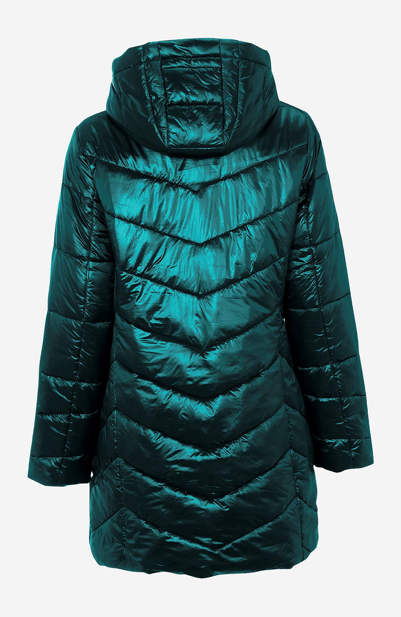 Gepolsterte Jacke mit schimmerndem Stoff