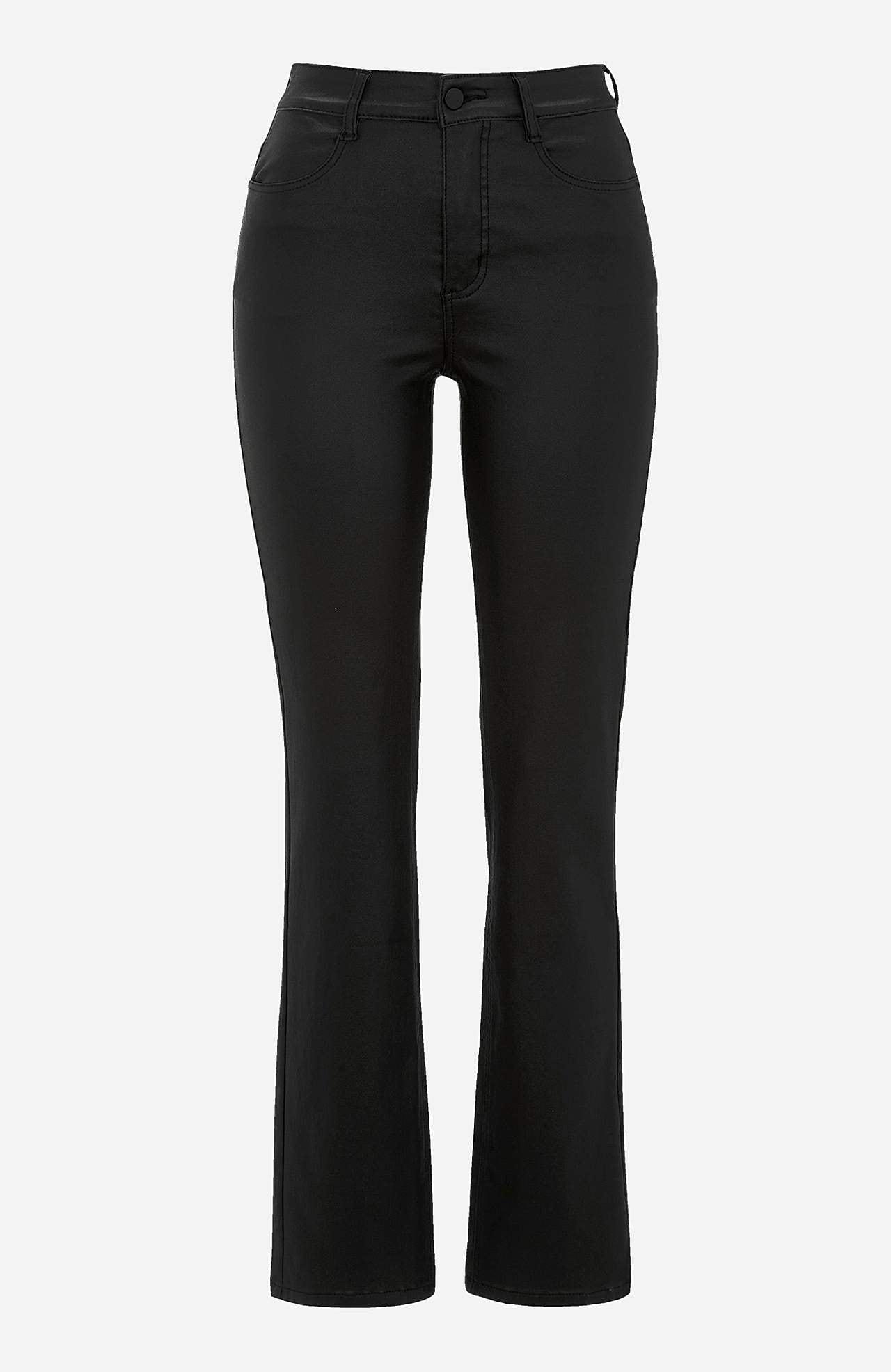 Beschichtete Hose mit geraden Beinen