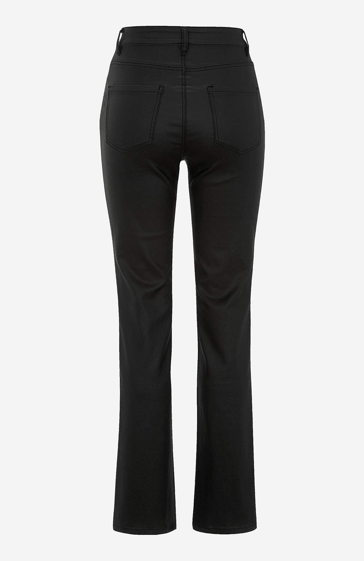 Beschichtete Hose mit geraden Beinen