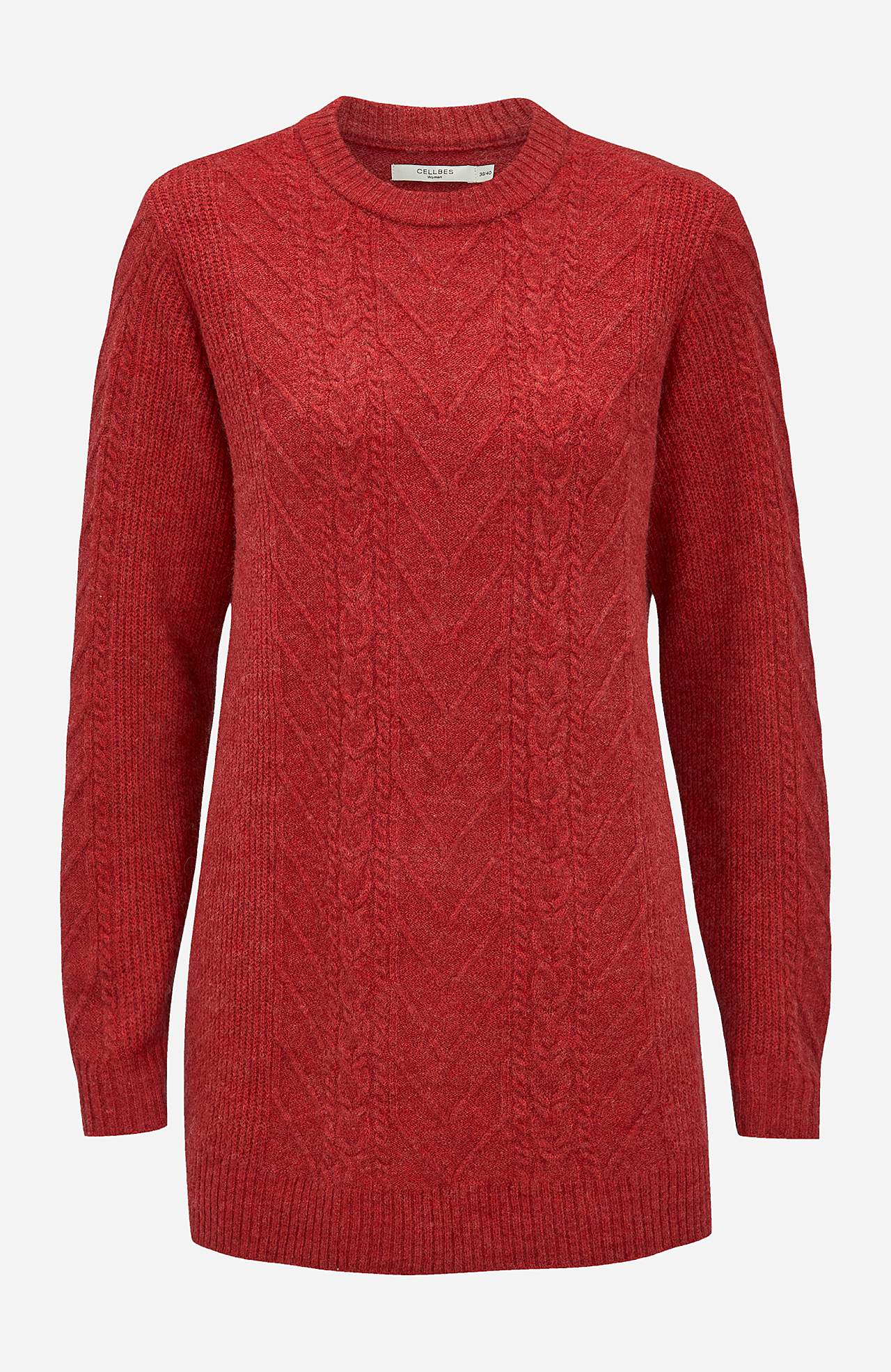 Im Zopfmuster gestrickte Tunika