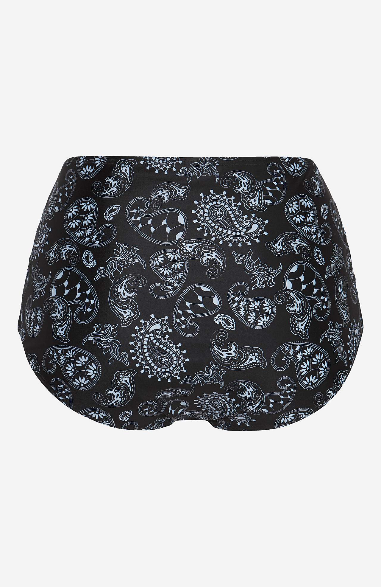 Bikini-Unterteil mit hohem Bund und einem Paisley-Muster