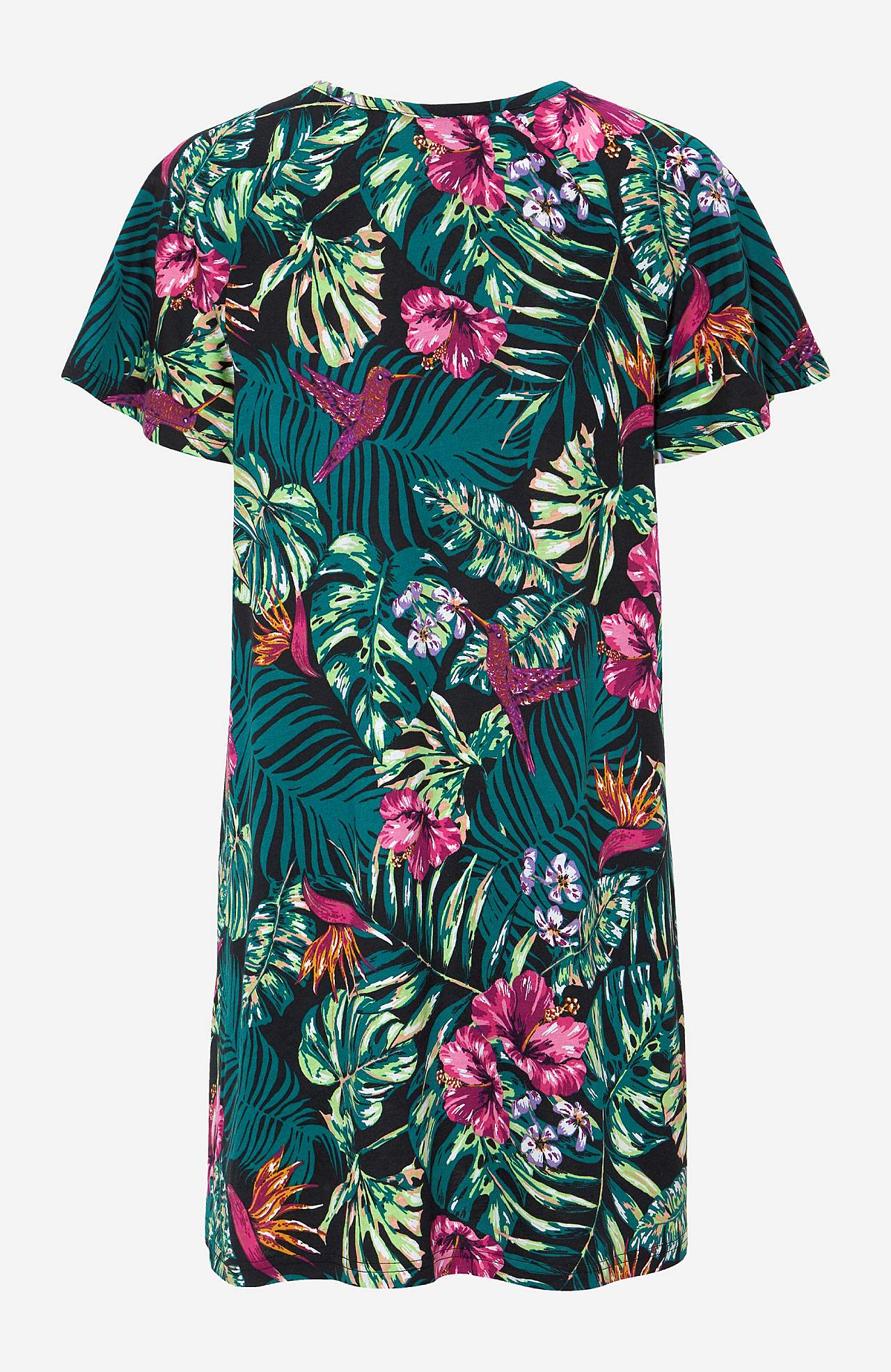 Jersey-Tunika mit einem Blumen-Muster