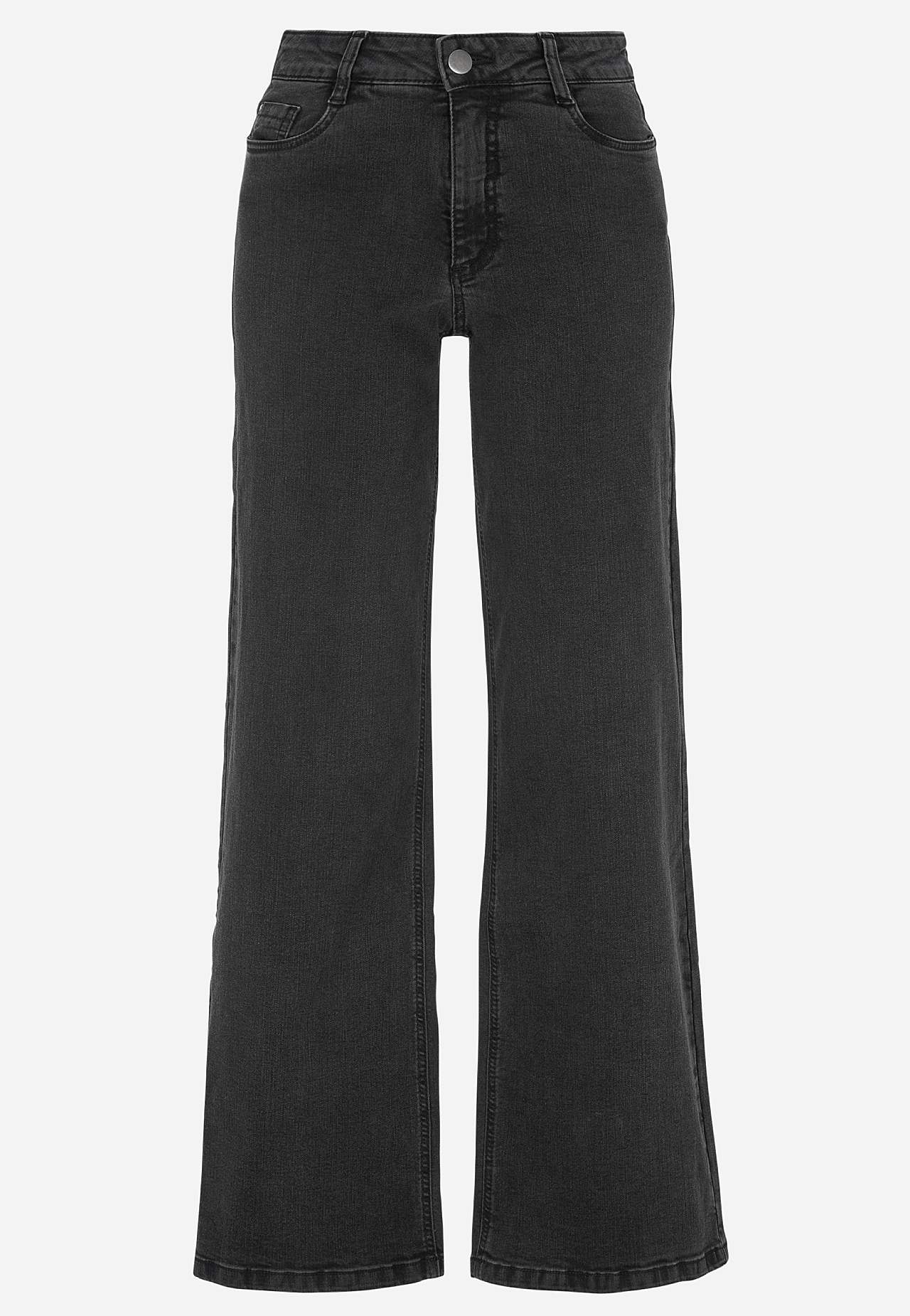 Breite Jeans mit hoher Taille