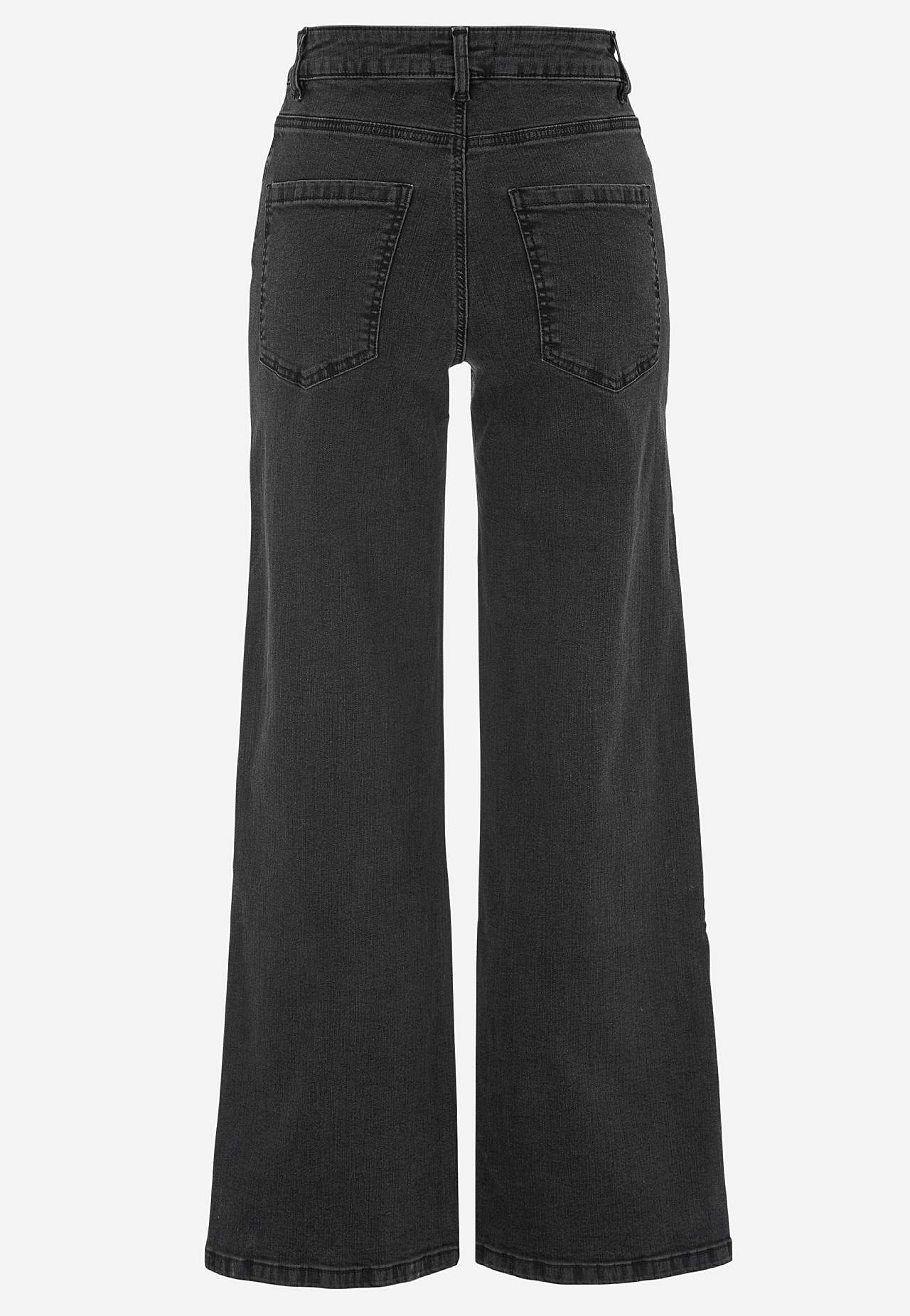 Breite Jeans mit hoher Taille