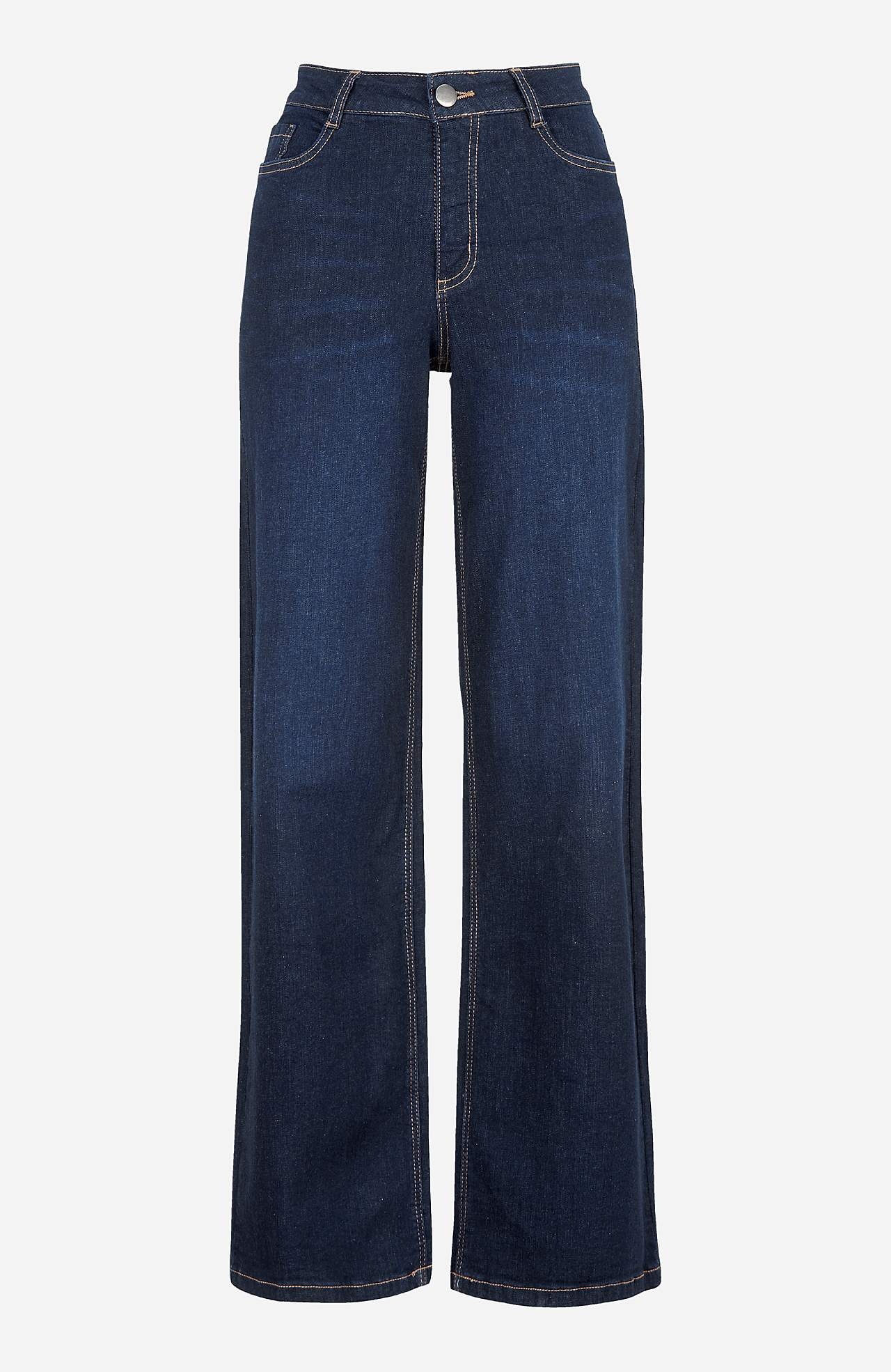 Breite Jeans mit hoher Taille