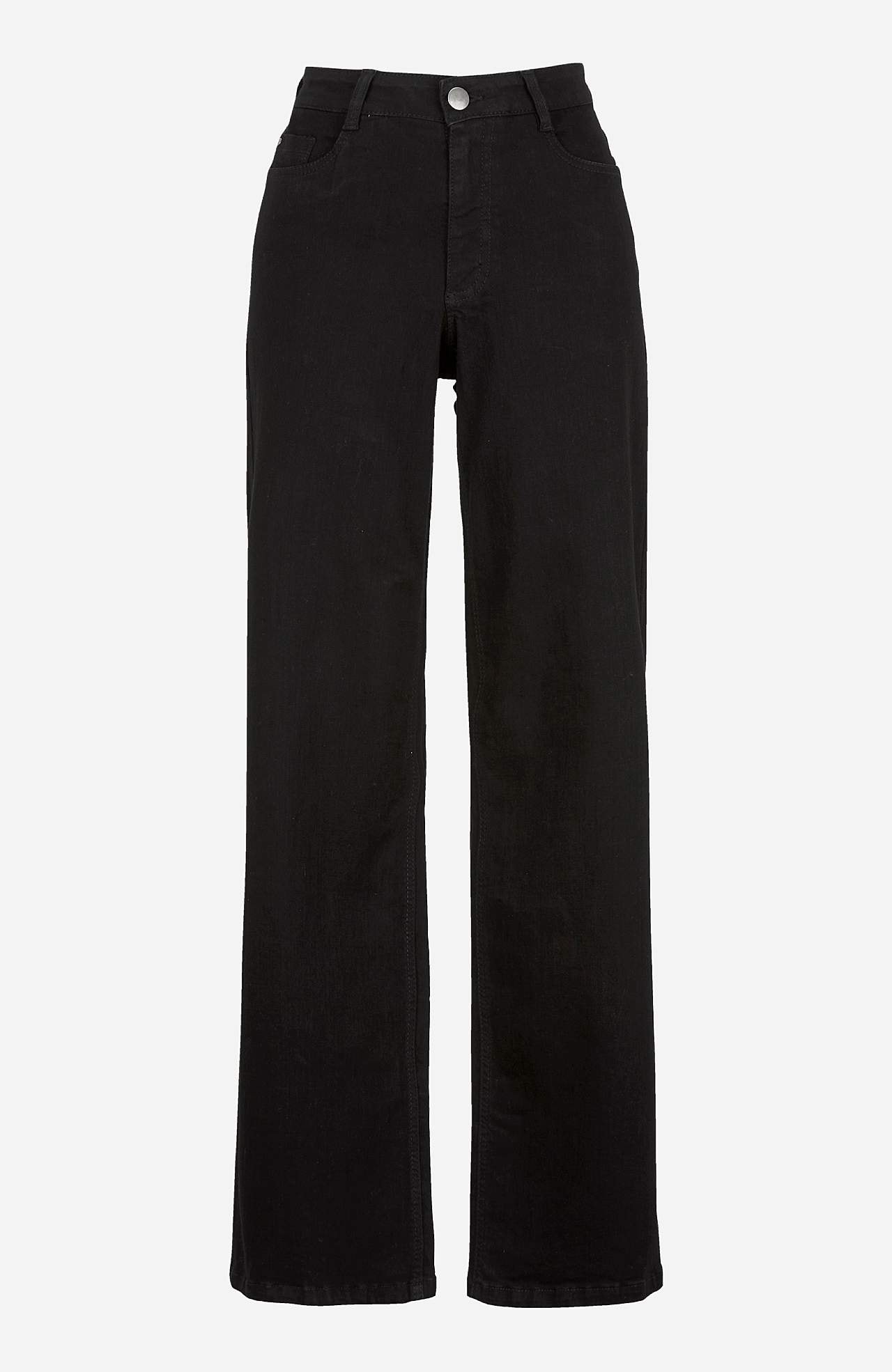 Breite Jeans mit hoher Taille