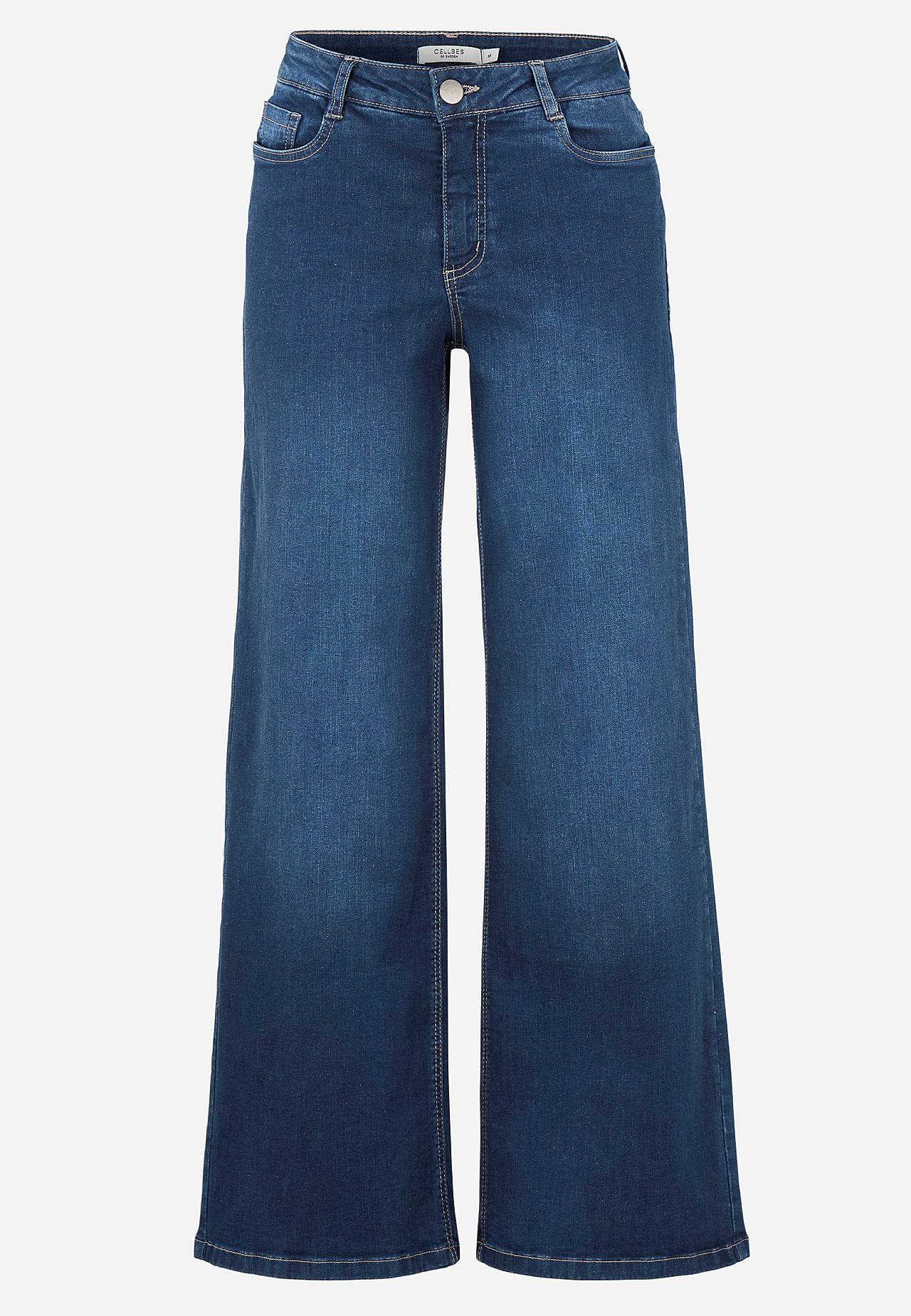 Breite Jeans mit hoher Taille