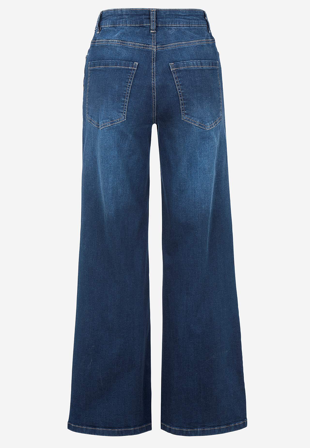 Breite Jeans mit hoher Taille