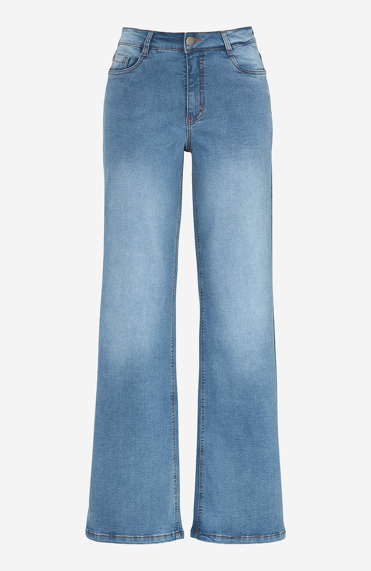 Breite Jeans mit hoher Taille