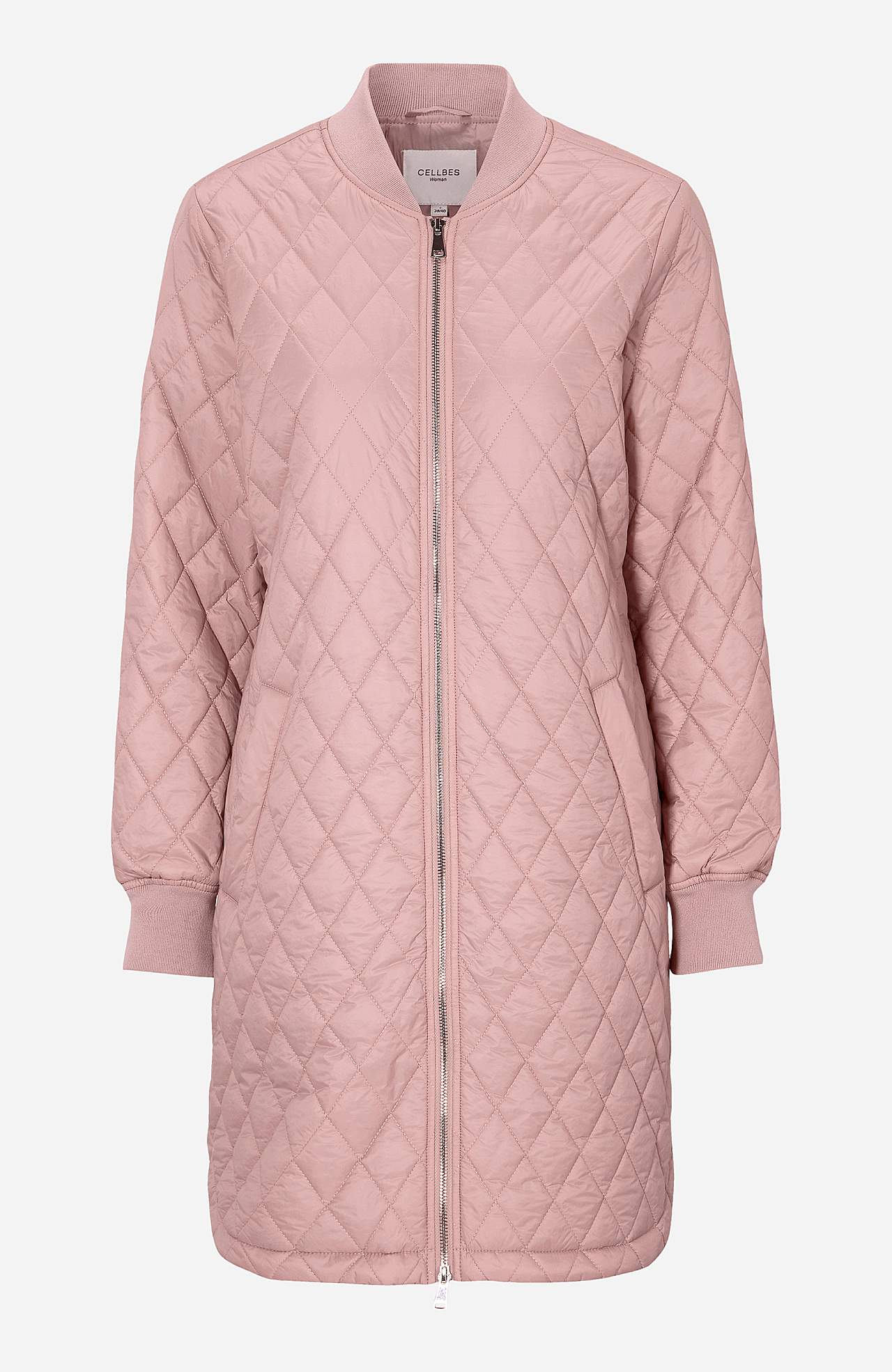 Lange, gesteppte Jacke