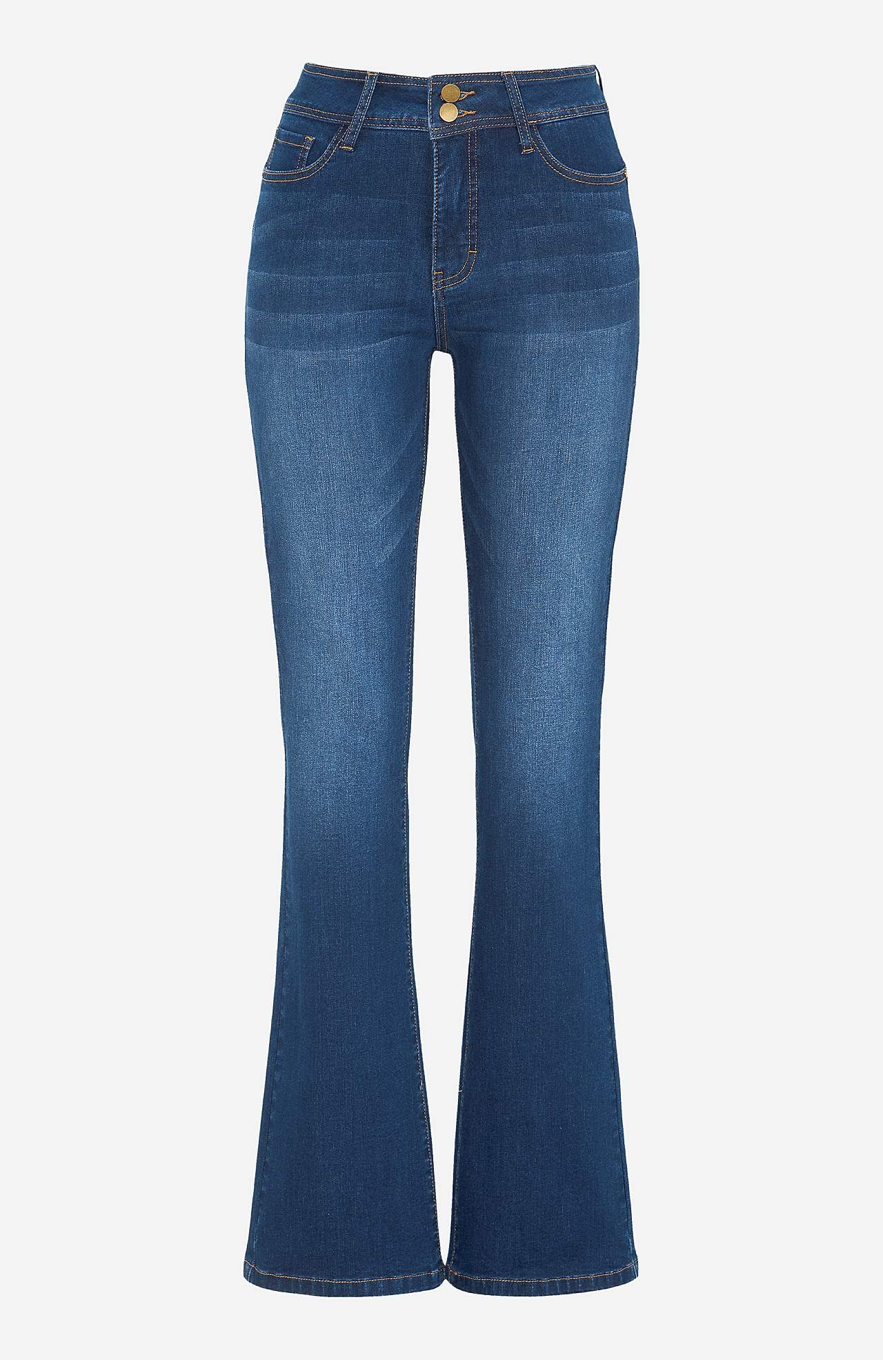 Superstretch figurformende Jeans mit Bootcut-Schnitt