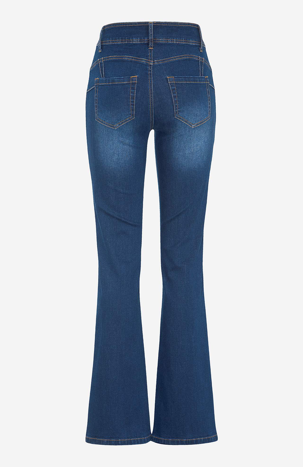 Superstretch figurformende Jeans mit Bootcut-Schnitt