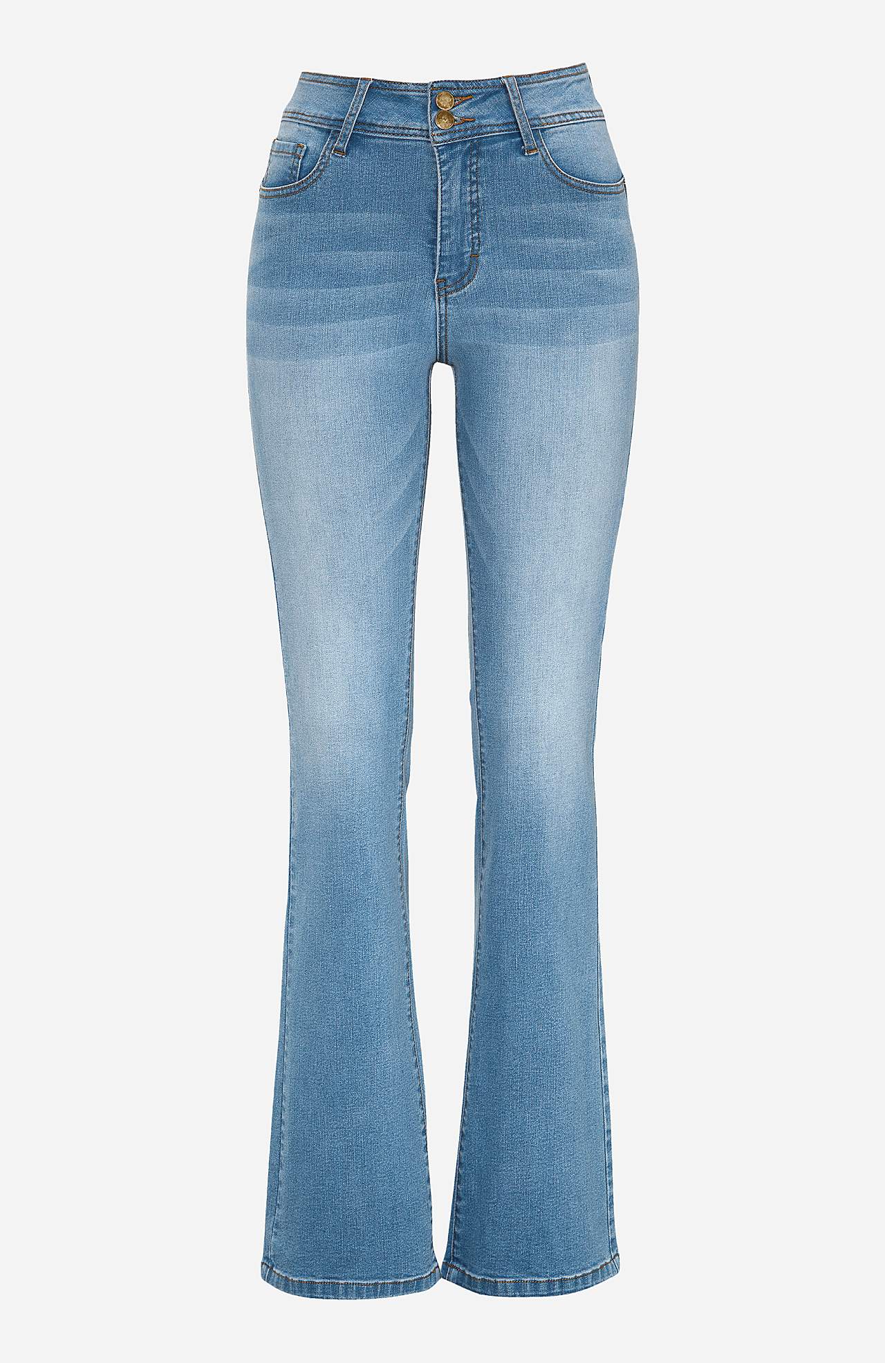 Superstretch figurformende Jeans mit Bootcut-Schnitt