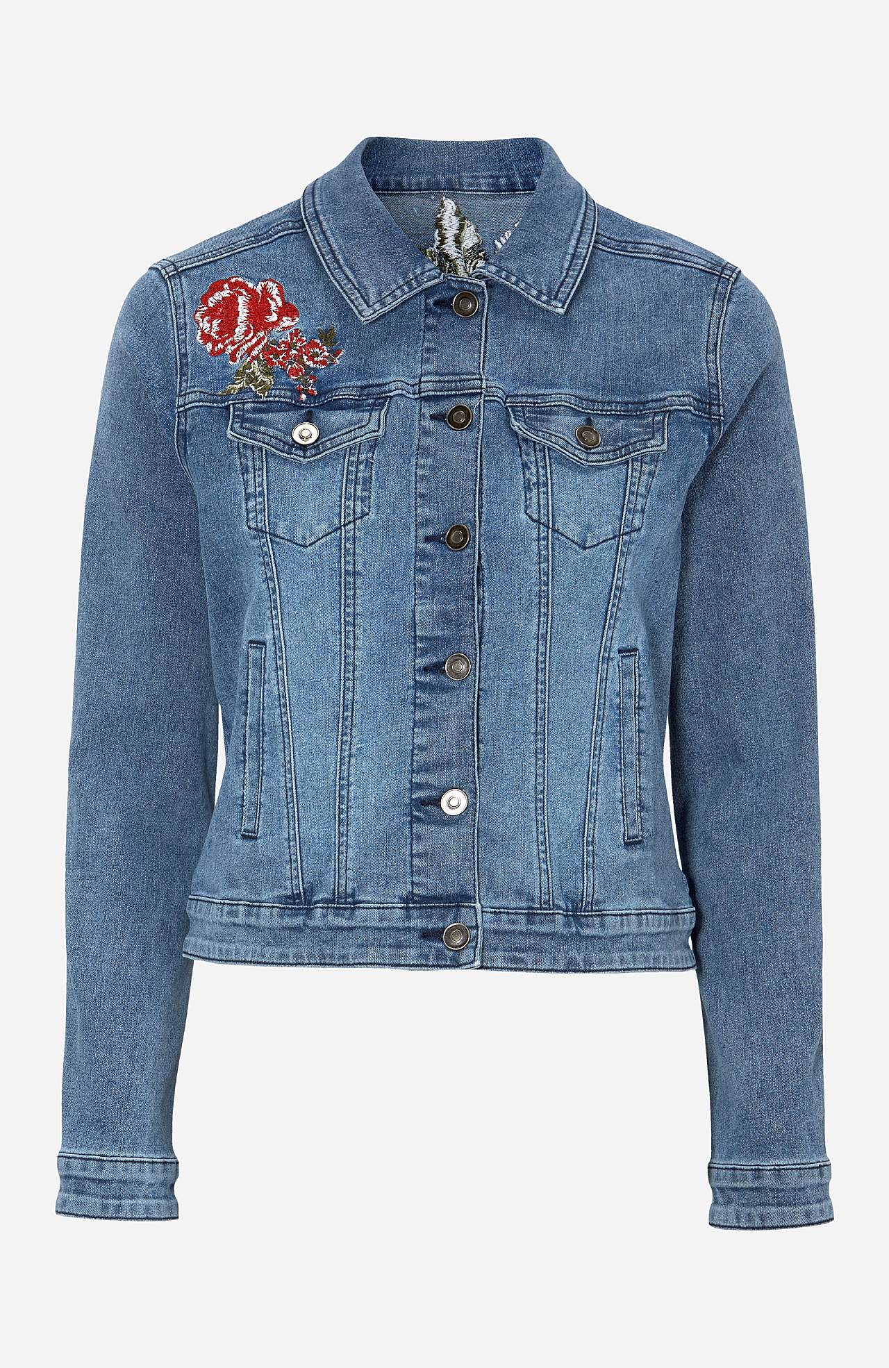 Jeansjacke mit Stickereien Betty