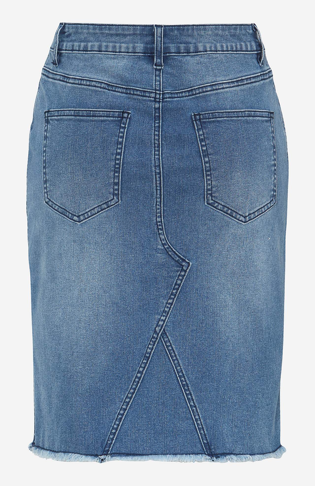 Jeansrock mit Stickereien