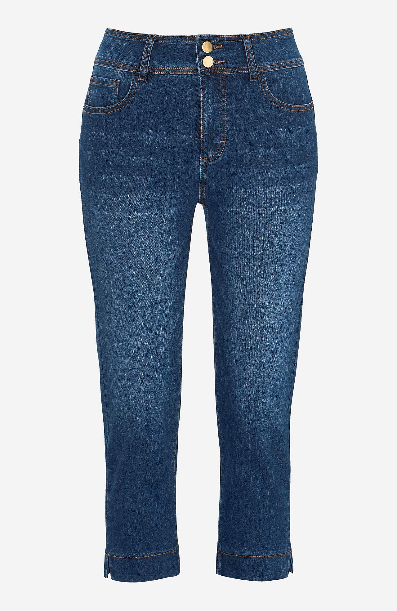 Elastische Cropped Jeans mit modellierendem Effekt