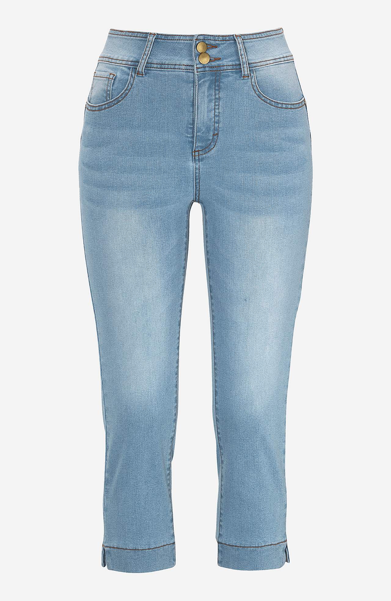 Elastische Cropped Jeans mit modellierendem Effekt