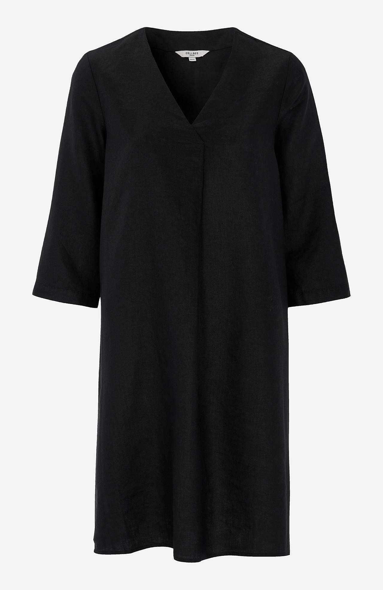 Leinenkleid Premium mit V-Ausschnitt