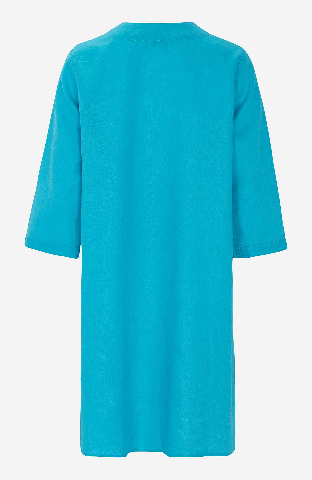 Leinenkleid Premium mit V-Ausschnitt