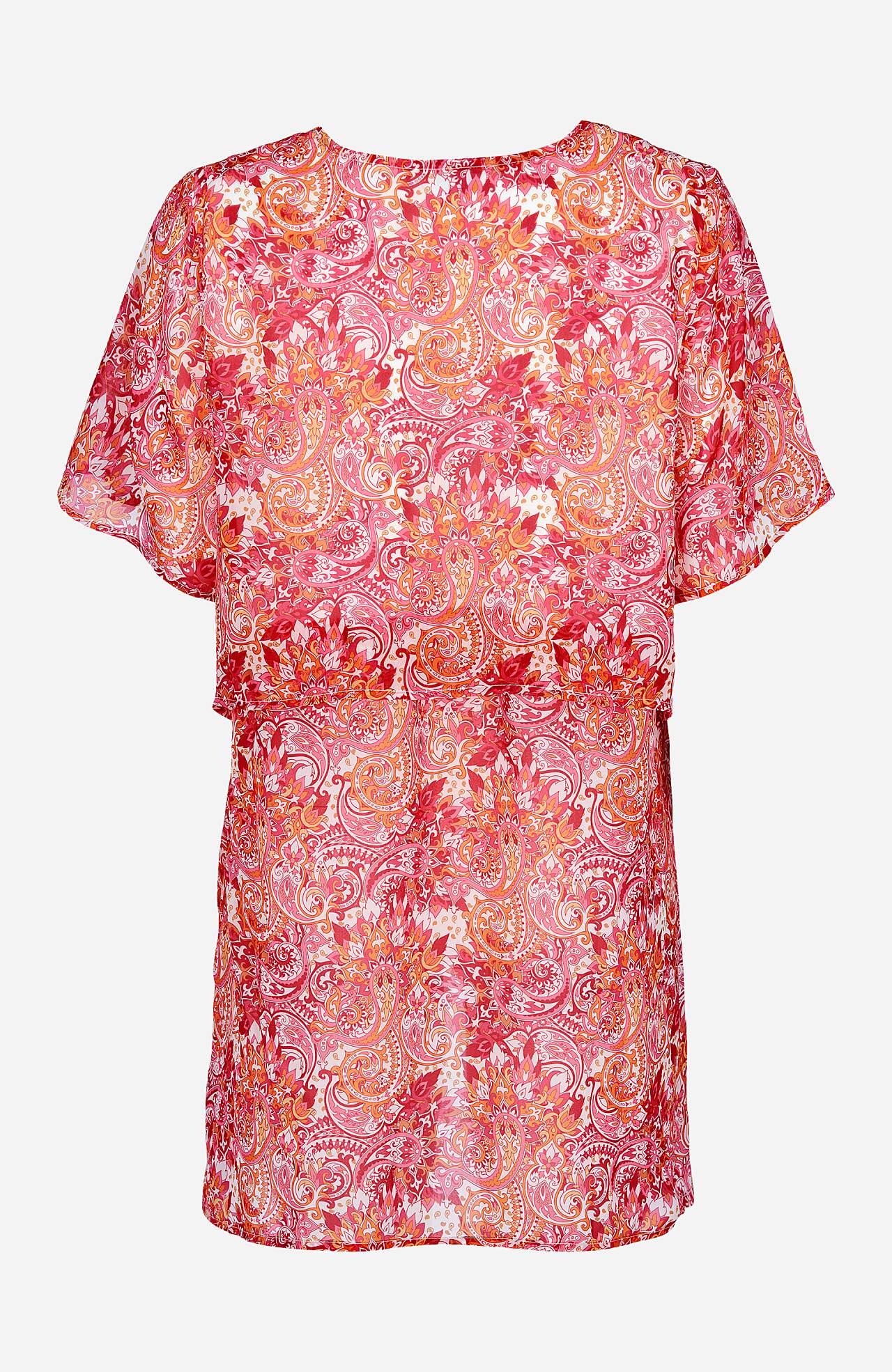 Chiffon-Tunika mit einem Paisley-Muster