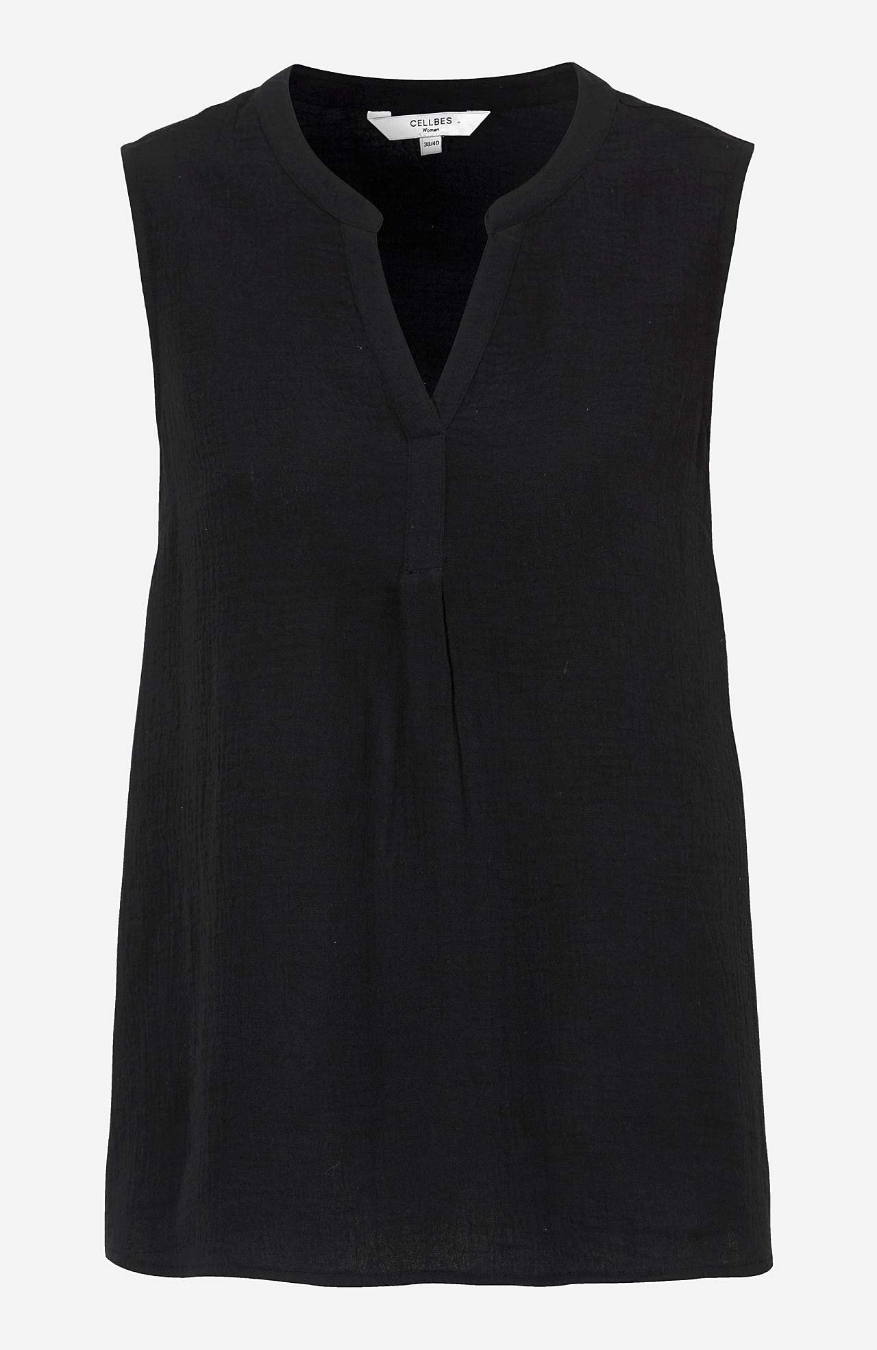 Ärmellose, zerknitterte Bluse Patricia