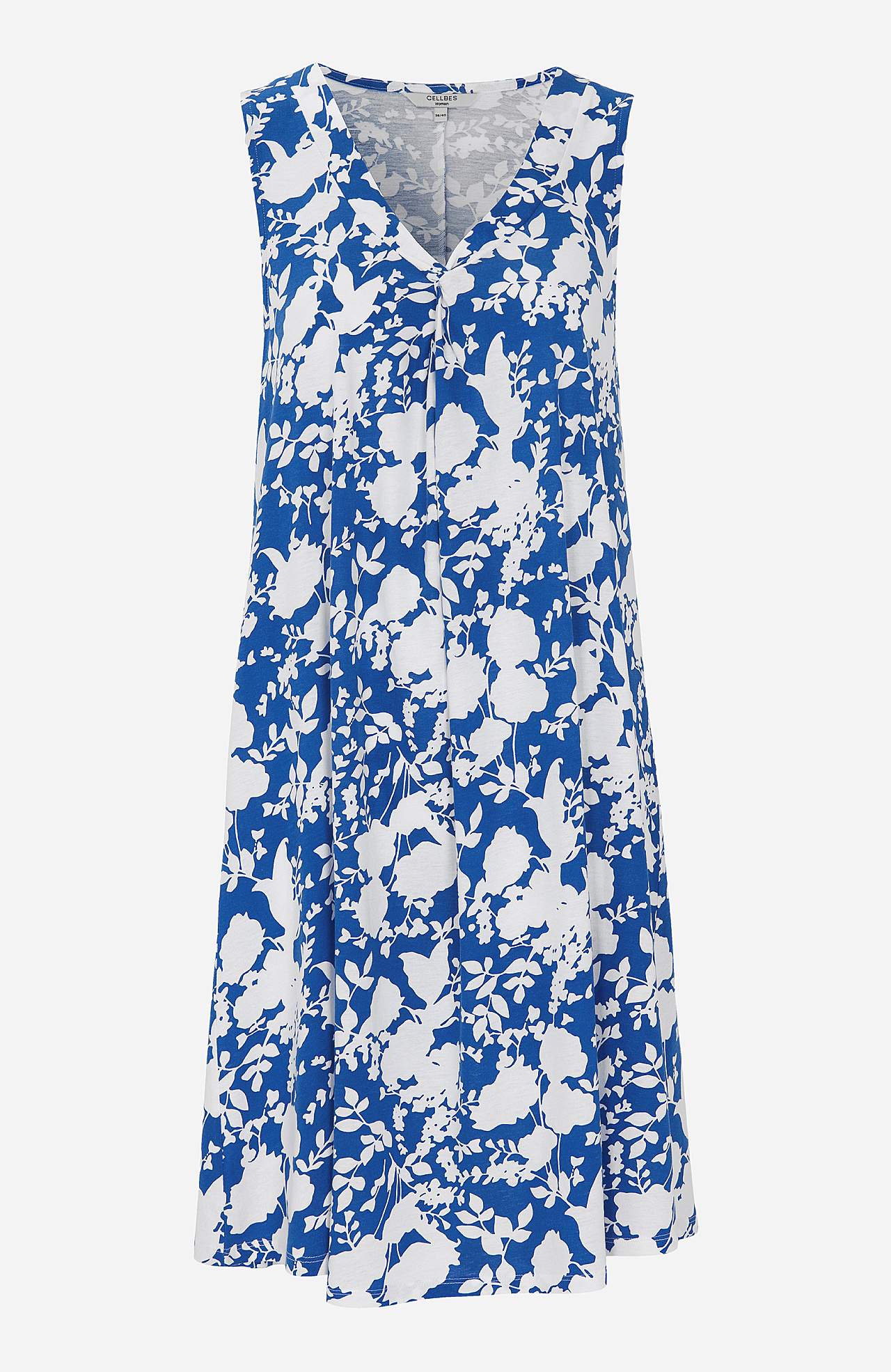Ärmelloses Jerseykleid mit einem V-Ausschnitt